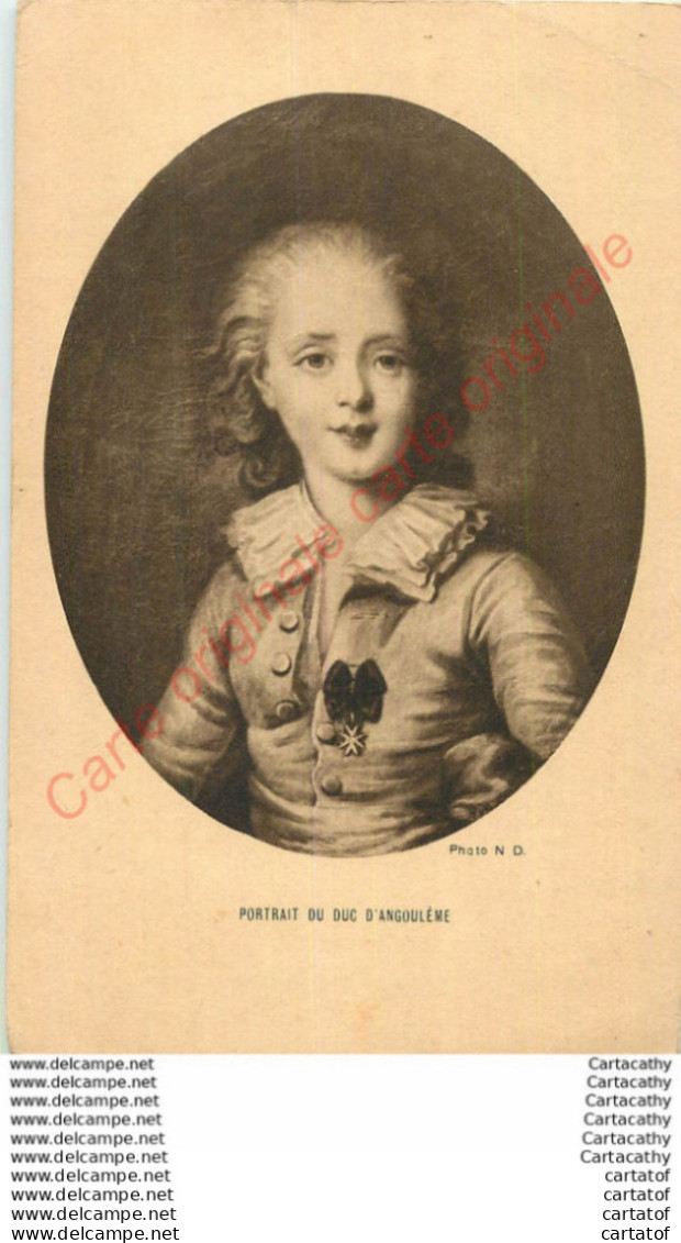 Portrait Du DUC D'ANGOULEME . - Personnages Historiques