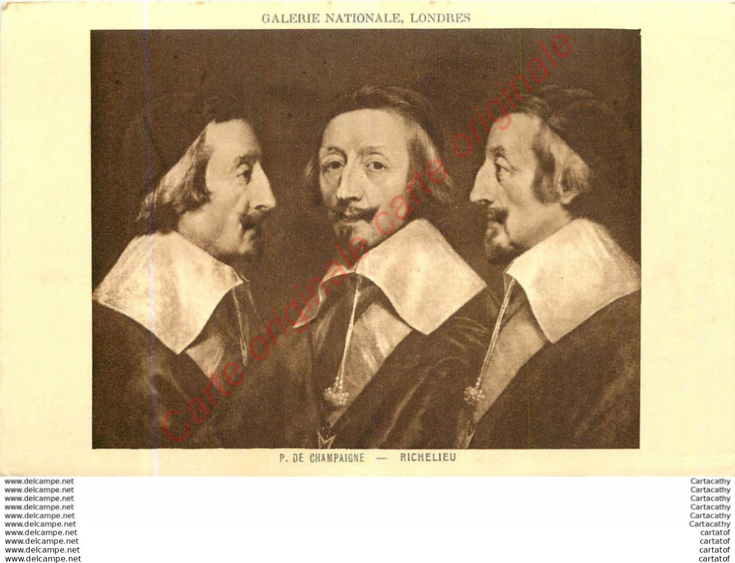 RICHELIEU .   Galerie Nationale LONDRES . - Historische Persönlichkeiten