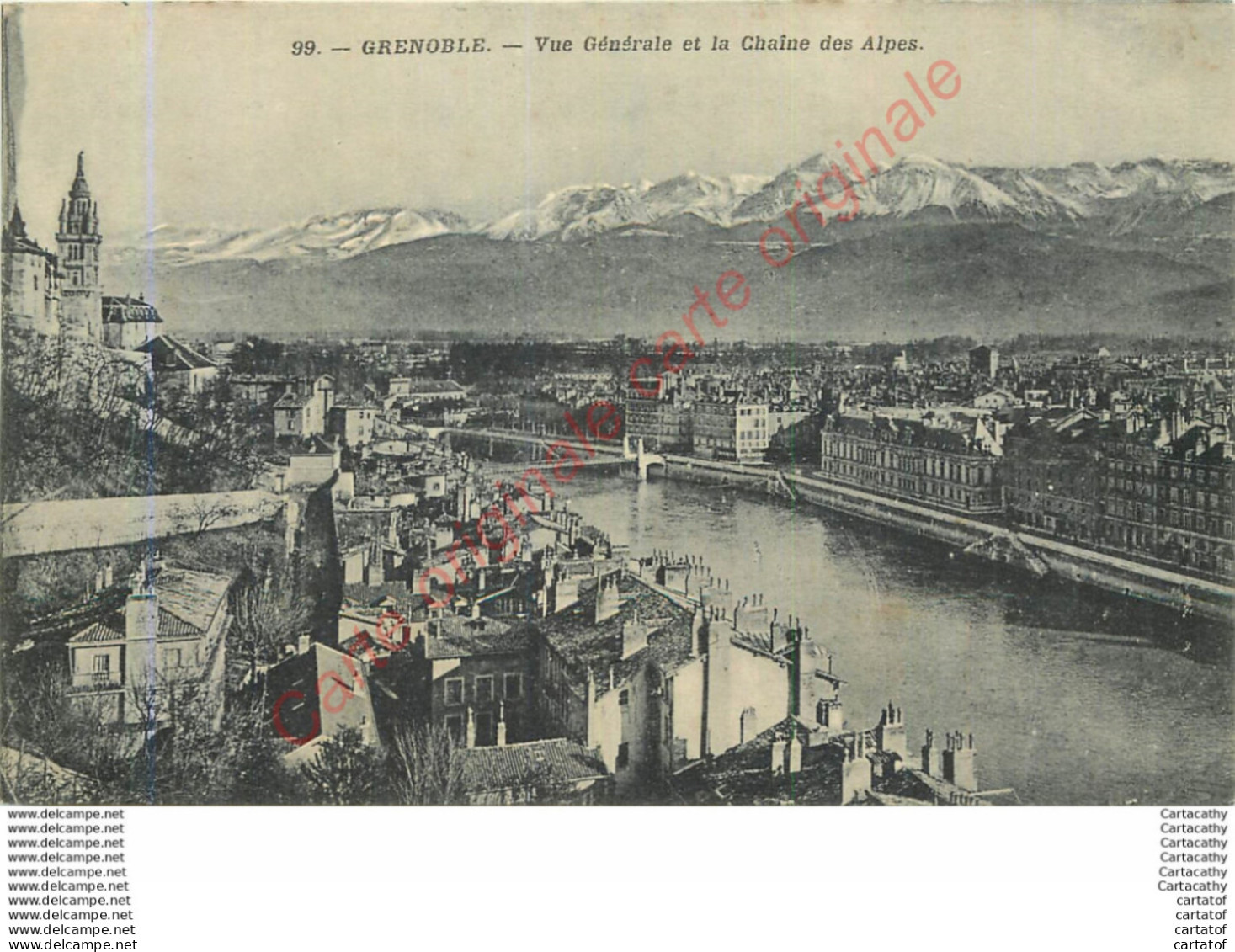 38.  GRENOBLE .  Vue Générale Et La Chaine Des Alpes . - Grenoble