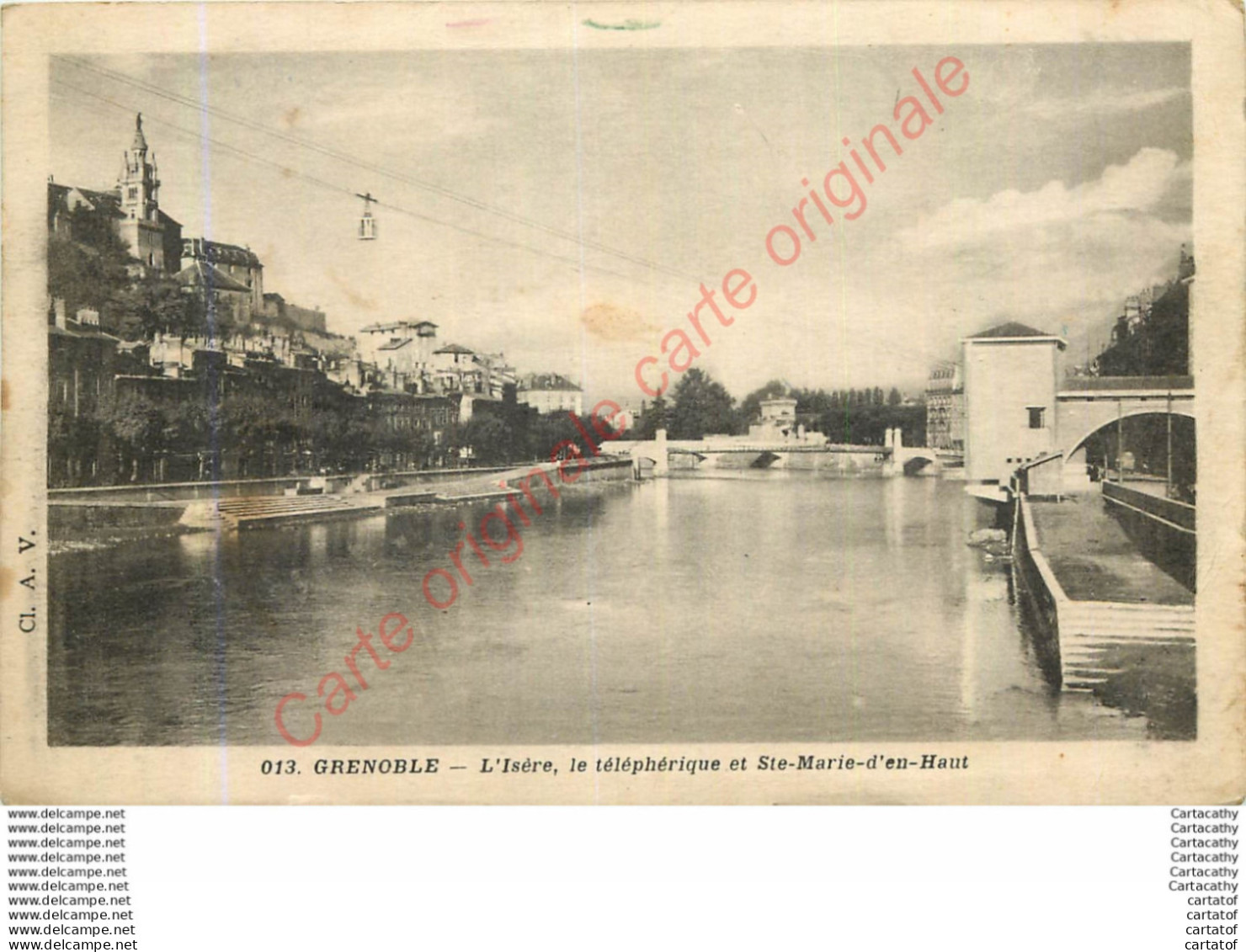 38.  GRENOBLE .  L'Isère, Le Téléphérique Et Ste-Marie-d'en Haut . - Grenoble