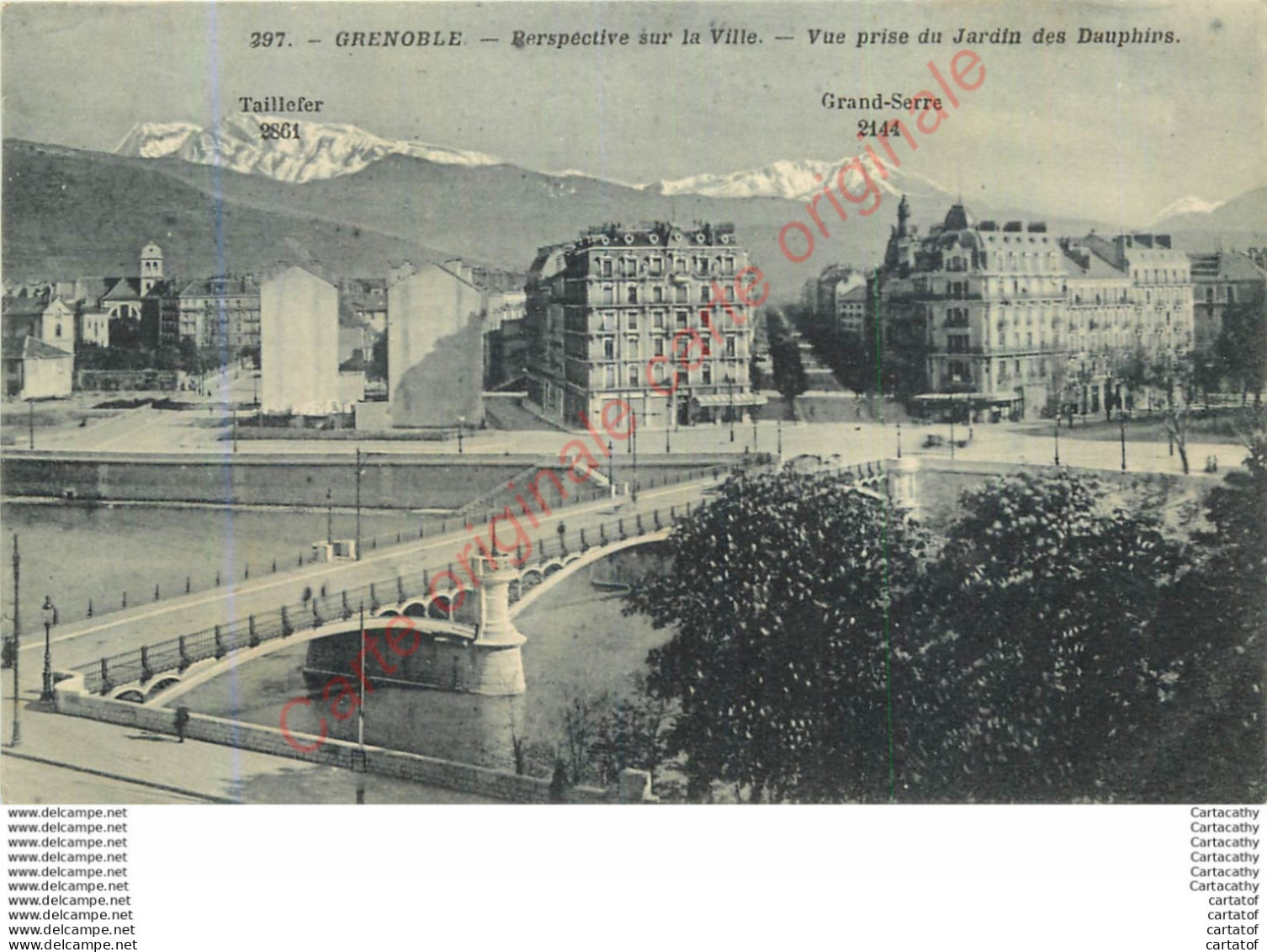 38.  GRENOBLE .  Perspective Sur La Ville . Vue Prise Du Jardin Des Dauphins . - Grenoble