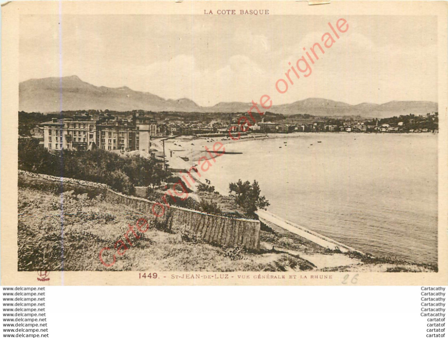 64.  SAINT JEAN DE LUZ .  Vue  Générale Et La Rhune . - Saint Jean De Luz