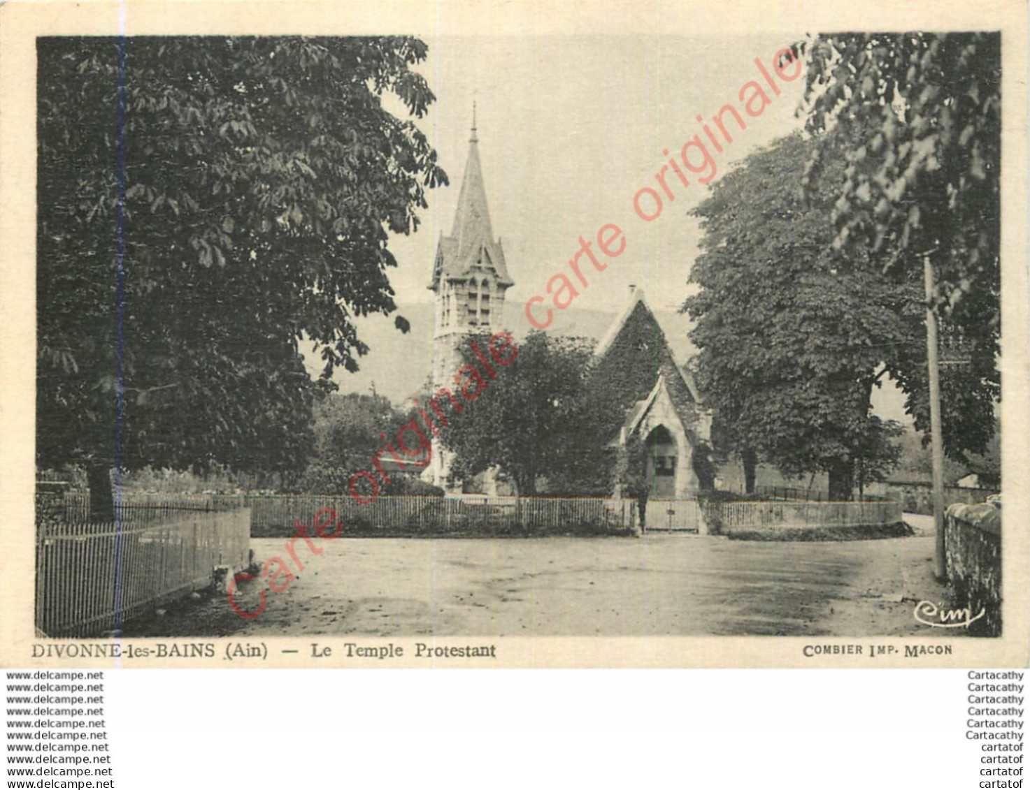 01.  DIVONNE LES BAINS . Le Temple Protestant . - Divonne Les Bains