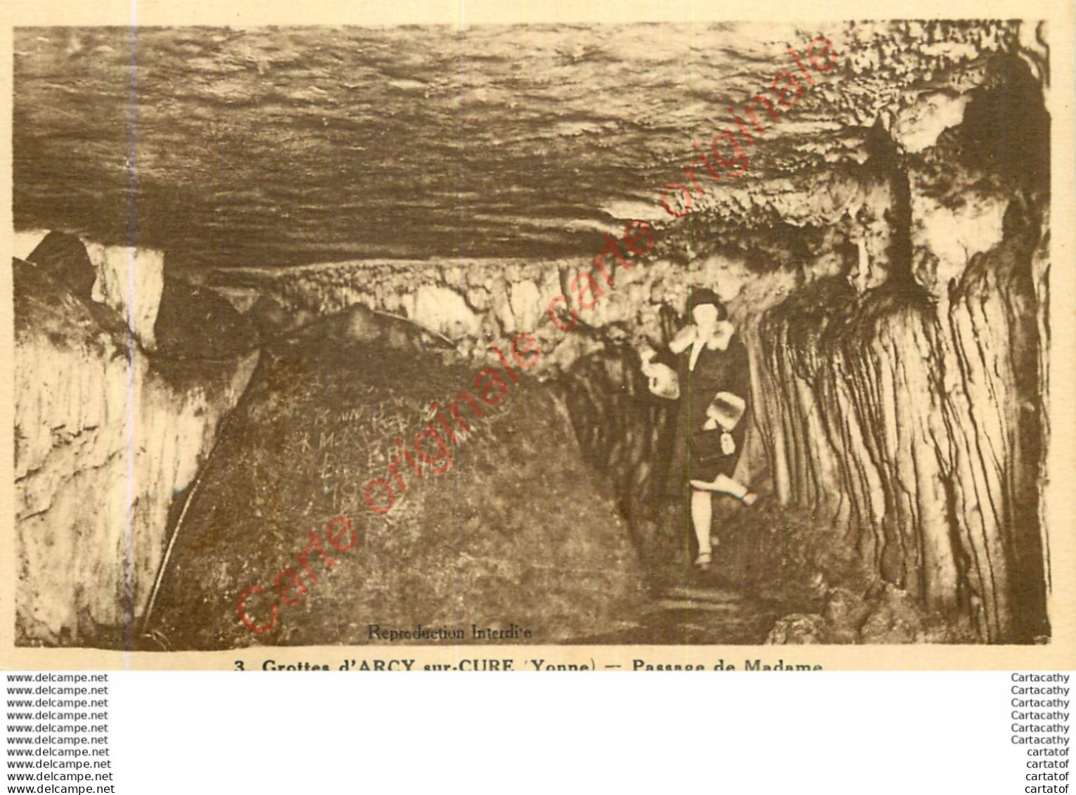 89.  Grottes D'ARCY Sur CURE .  Passage De Madame . - Andere & Zonder Classificatie