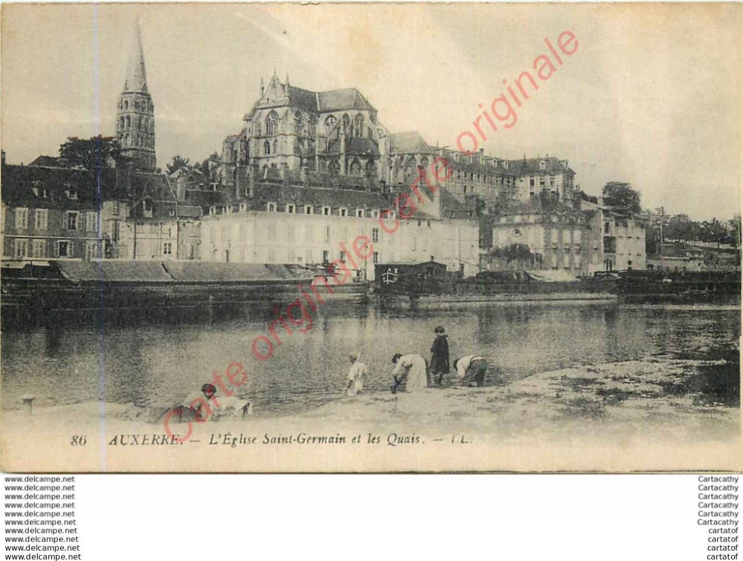89.  AUXERRE .  Eglise St-Germain Et Les Quais . - Auxerre