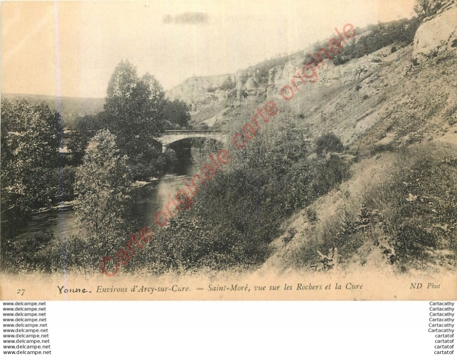 89.  ARCY SUR CURE .  SAINT-MORE . Vue Sur Les Rochers Et La Cure . - Autres & Non Classés