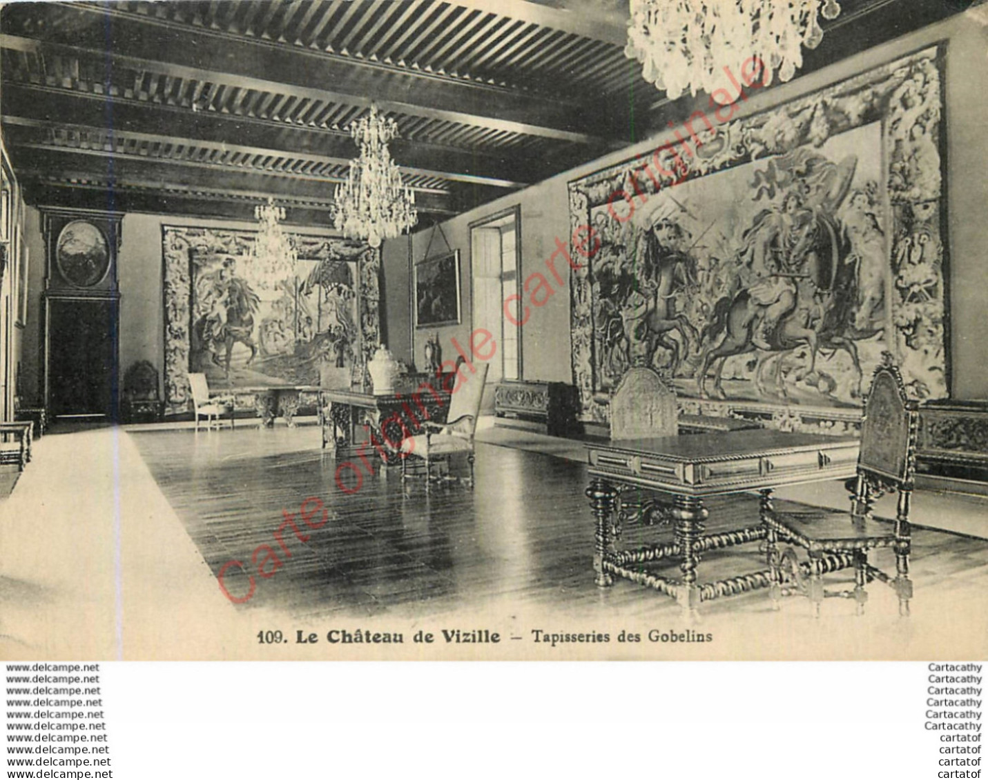 38.  Le Château De VIZILLE . Tapisseries Des Gobelins . - Vizille