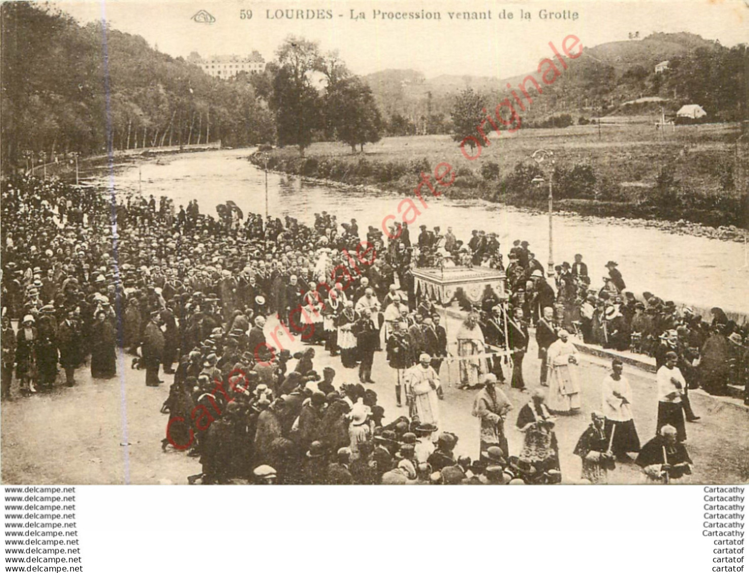 65.  LOURDES .  La Procession Venant De La Grotte . - Lourdes