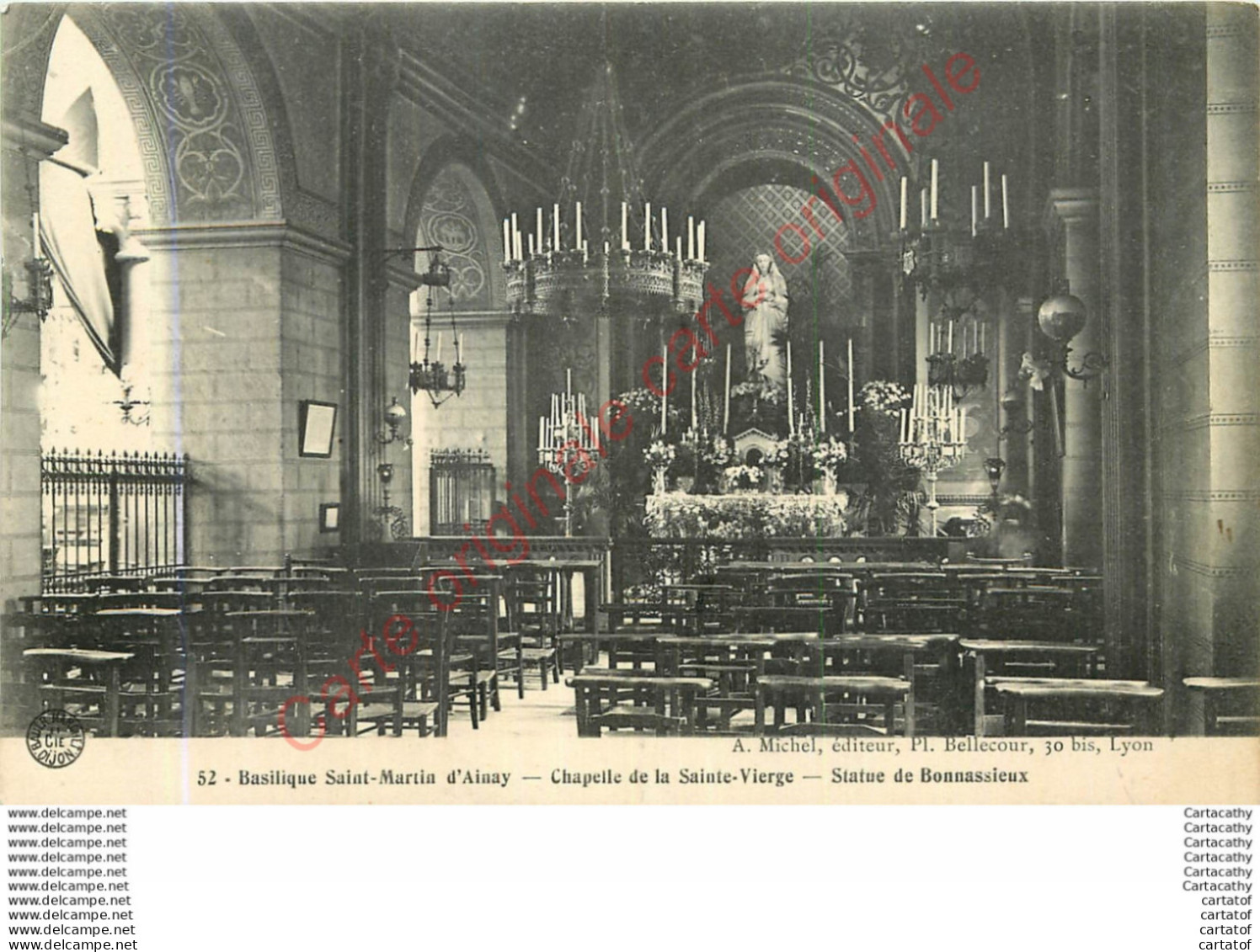 Basilique Saint-Martin D'Ainay .  Chapelle De La Sainte-Vierge .  Statue De Bonnassieux . - Altri & Non Classificati
