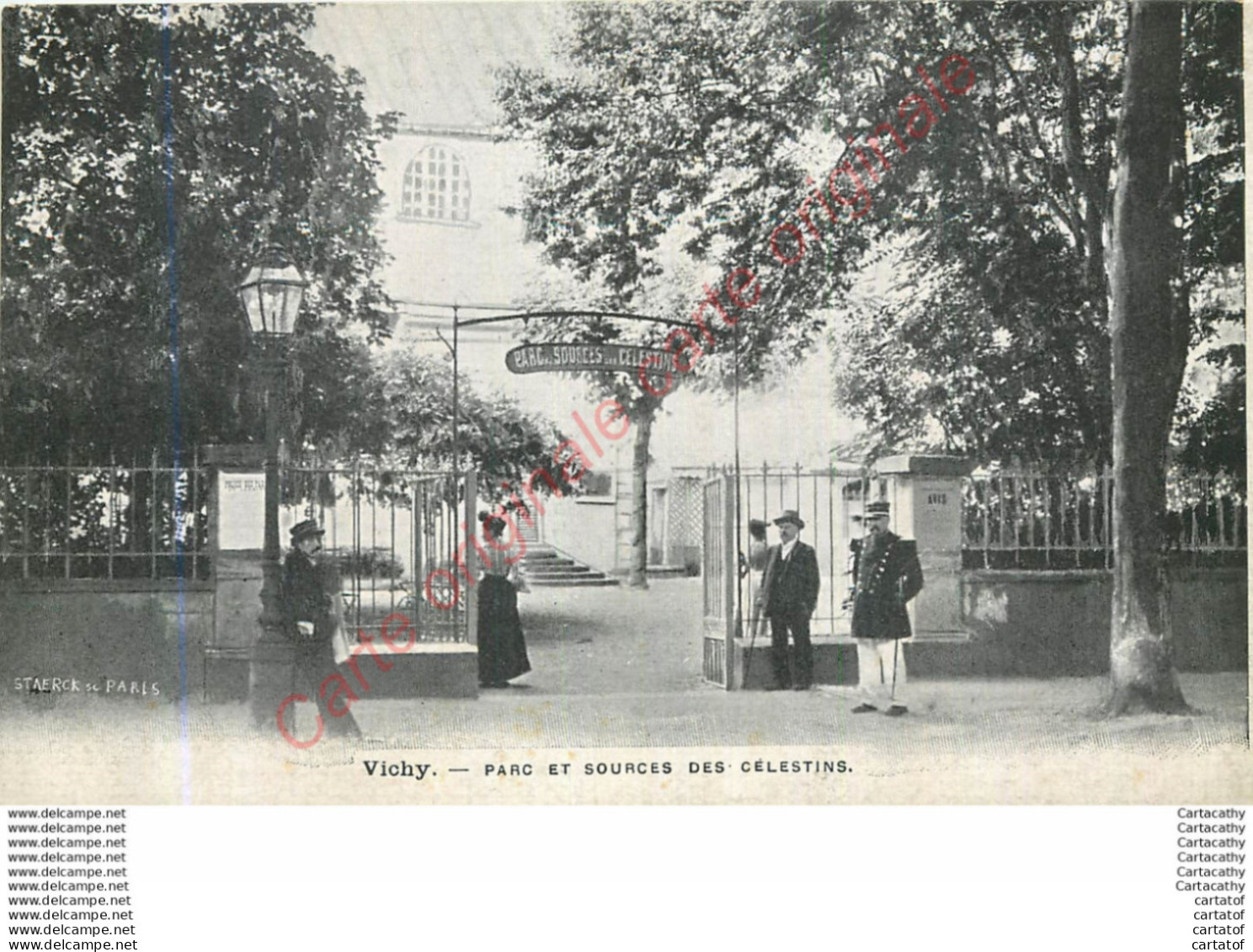 03.  VICHY .  Parc Et Sources Des Célestins .  CPA Animée . - Vichy