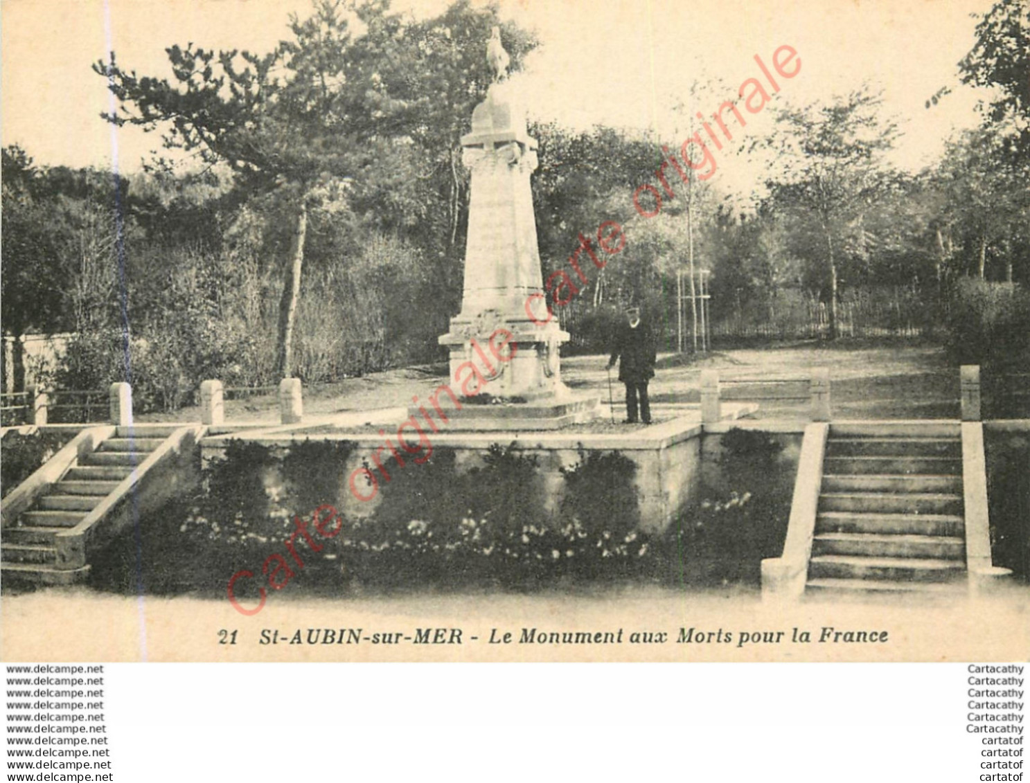 14.  SAINT AUBIN Sur MER .  Le Monument Aux Morts Pour La France . - Saint Aubin