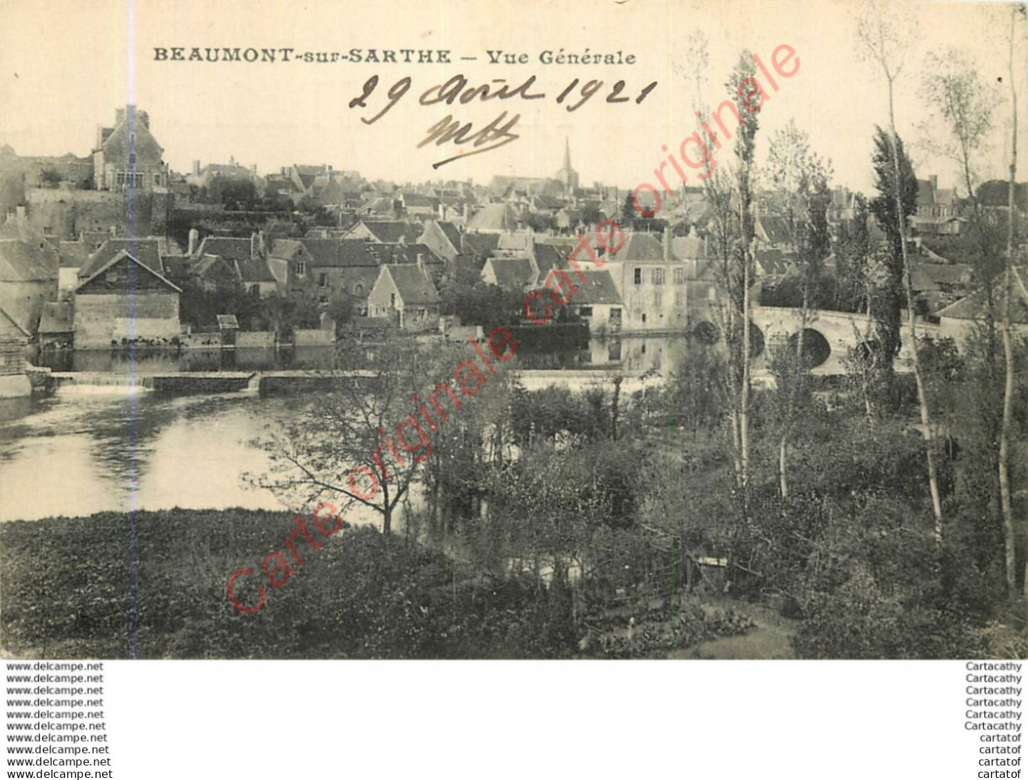 72.  BEAUMONT Sur SARTHE .  Vue Générale . - Beaumont Sur Sarthe