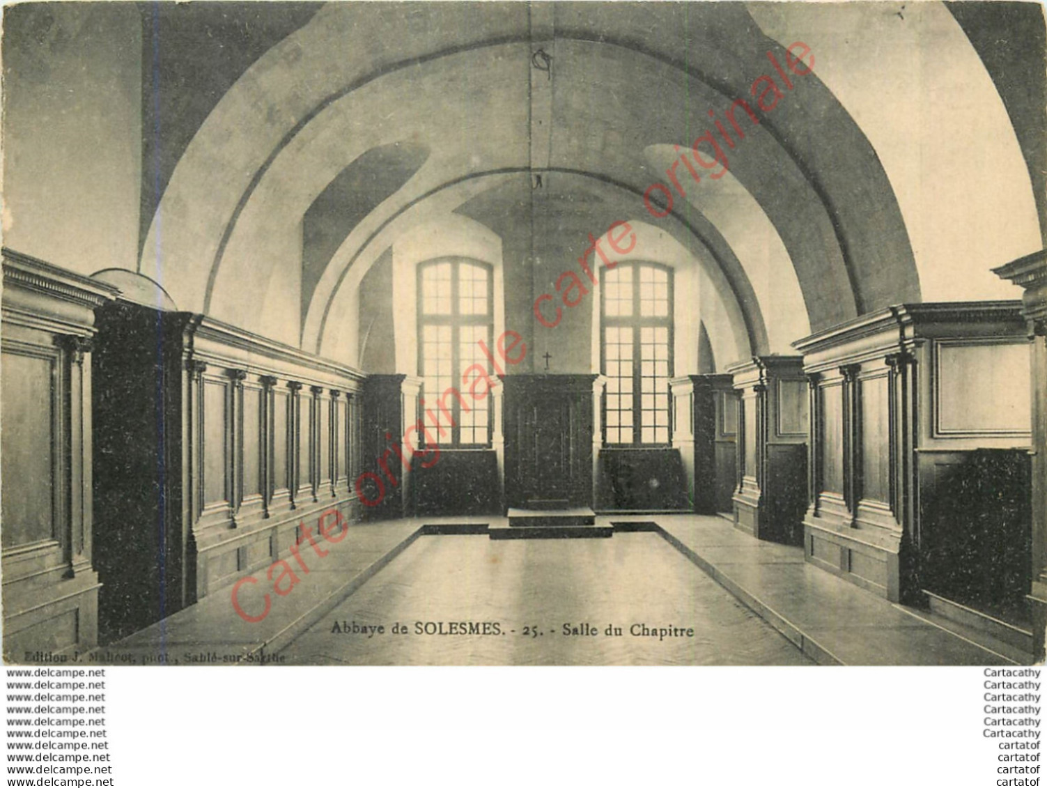 72.  Abbaye Des Bénédictins De SOLESMES .  Salle Du Chapitre . - Solesmes