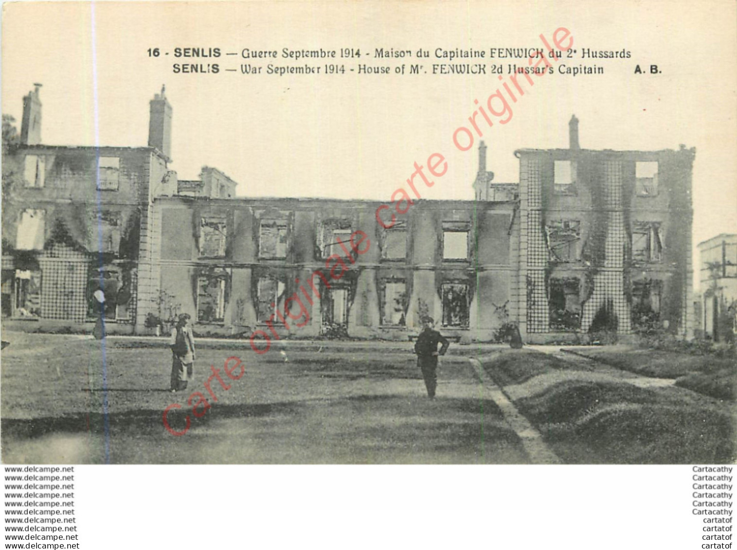 60.  SENLIS .  Maison Du Capitaine FENWICK Du 2e Hussards .  GUERRE 1914 . - Senlis