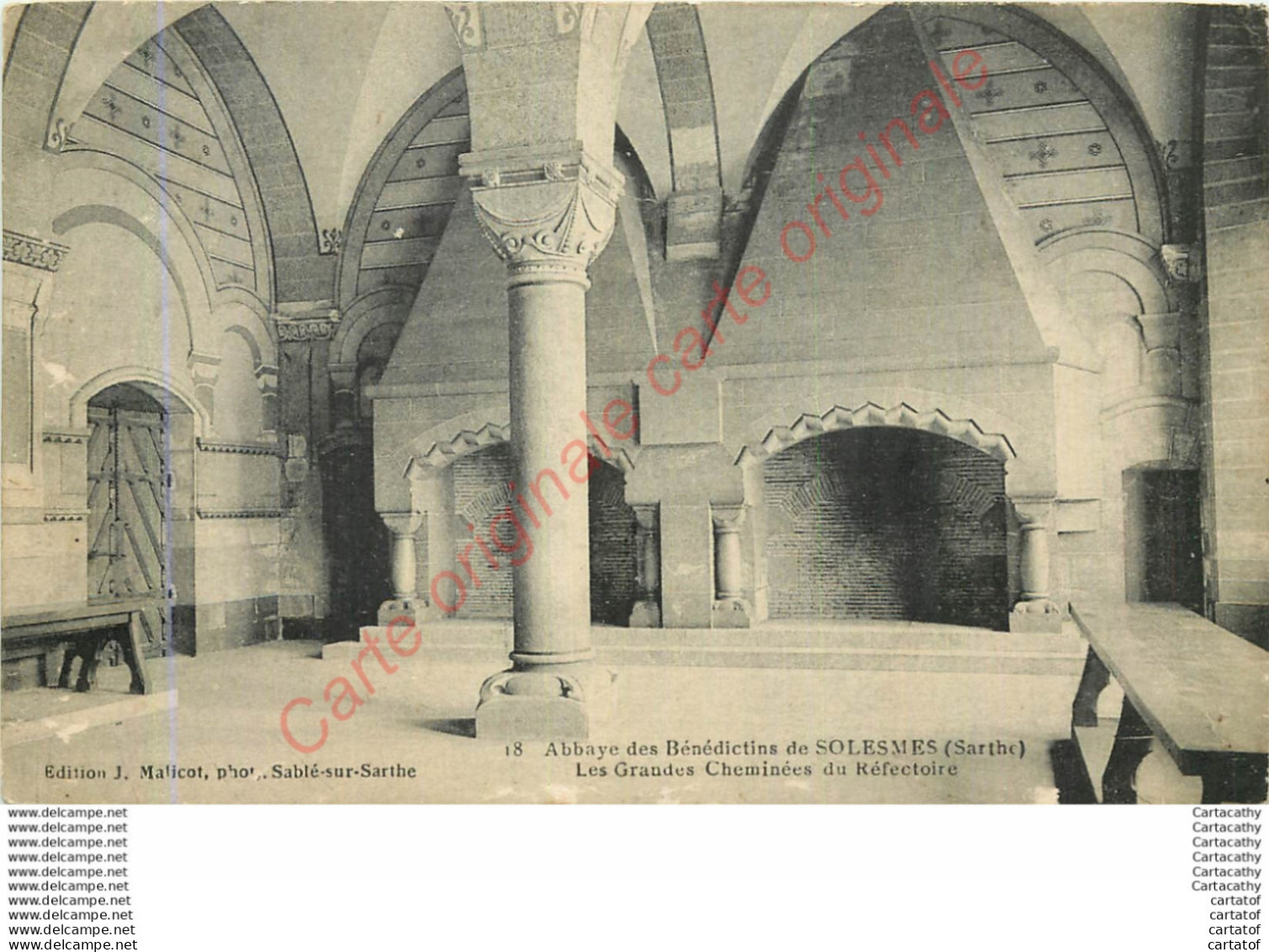 72.  Abbaye Des Bénédictins De SOLESMES .  Les Grandes Cheminées Du Réfectoire . - Solesmes