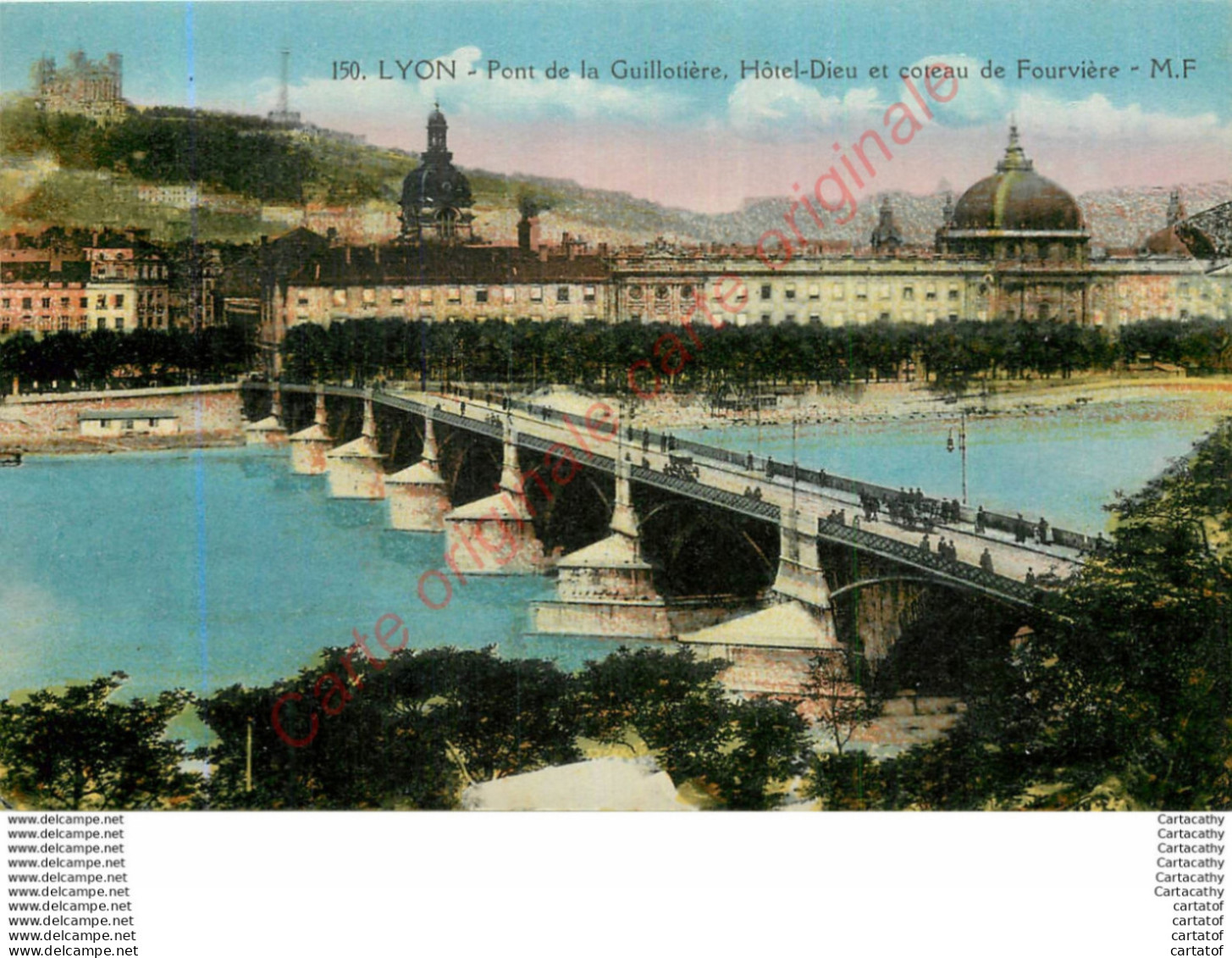 69.  LYON .  Le Pont De La Guillotière . Hôtel FDieu Et Coteau De Fourvière . - Altri & Non Classificati