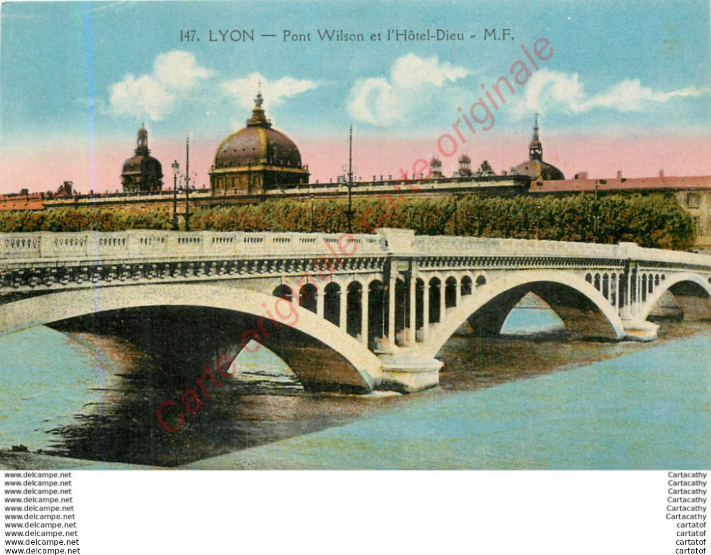 69.  LYON .  Le Pont Wilson Et L'Hôtel Dieu . - Autres & Non Classés