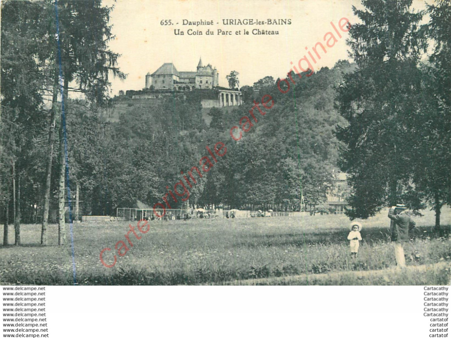 38.  URIAGE Les BAINS .  Un Coin Du Parc Et Le Château . - Uriage