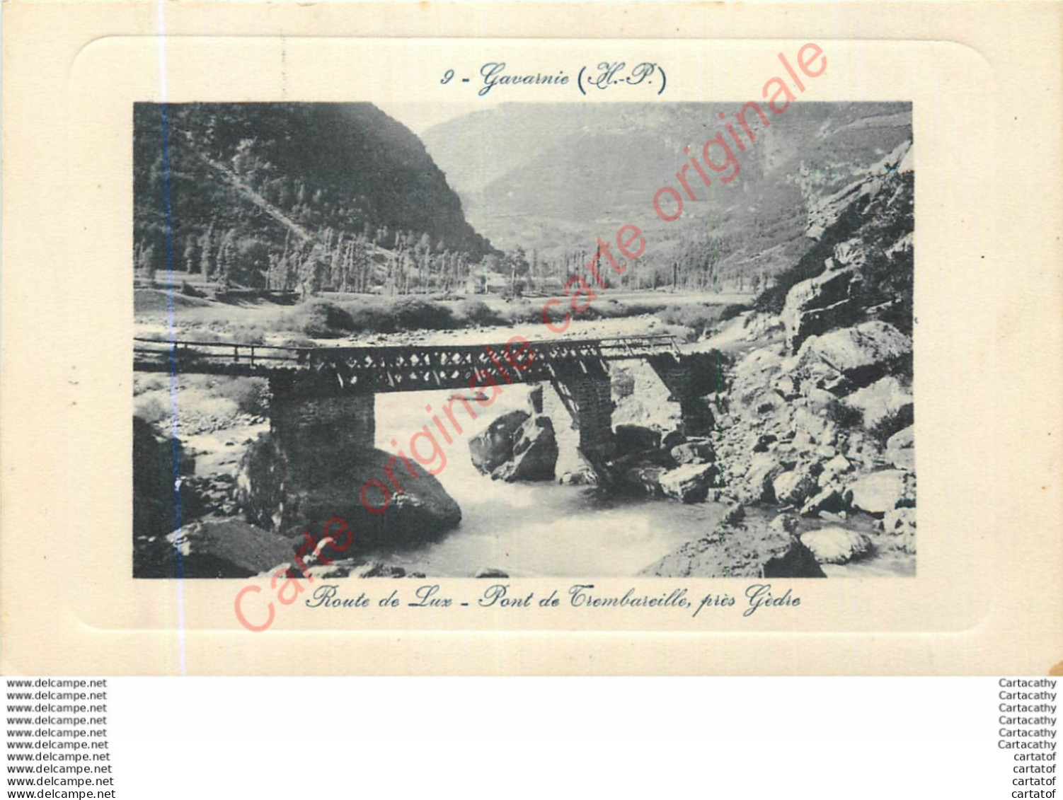 65.  GAVARNIE .   Route De Luz .  Pont De Trombareille Près Gèdre .  CPA à Cadre Gauffré . - Gavarnie