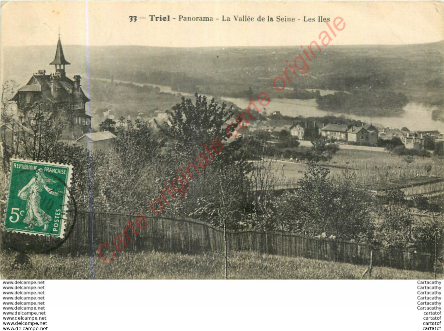 78.  TRIEL .  Panorama .  La Vallée De La Seine .  Les Iles . - Triel Sur Seine