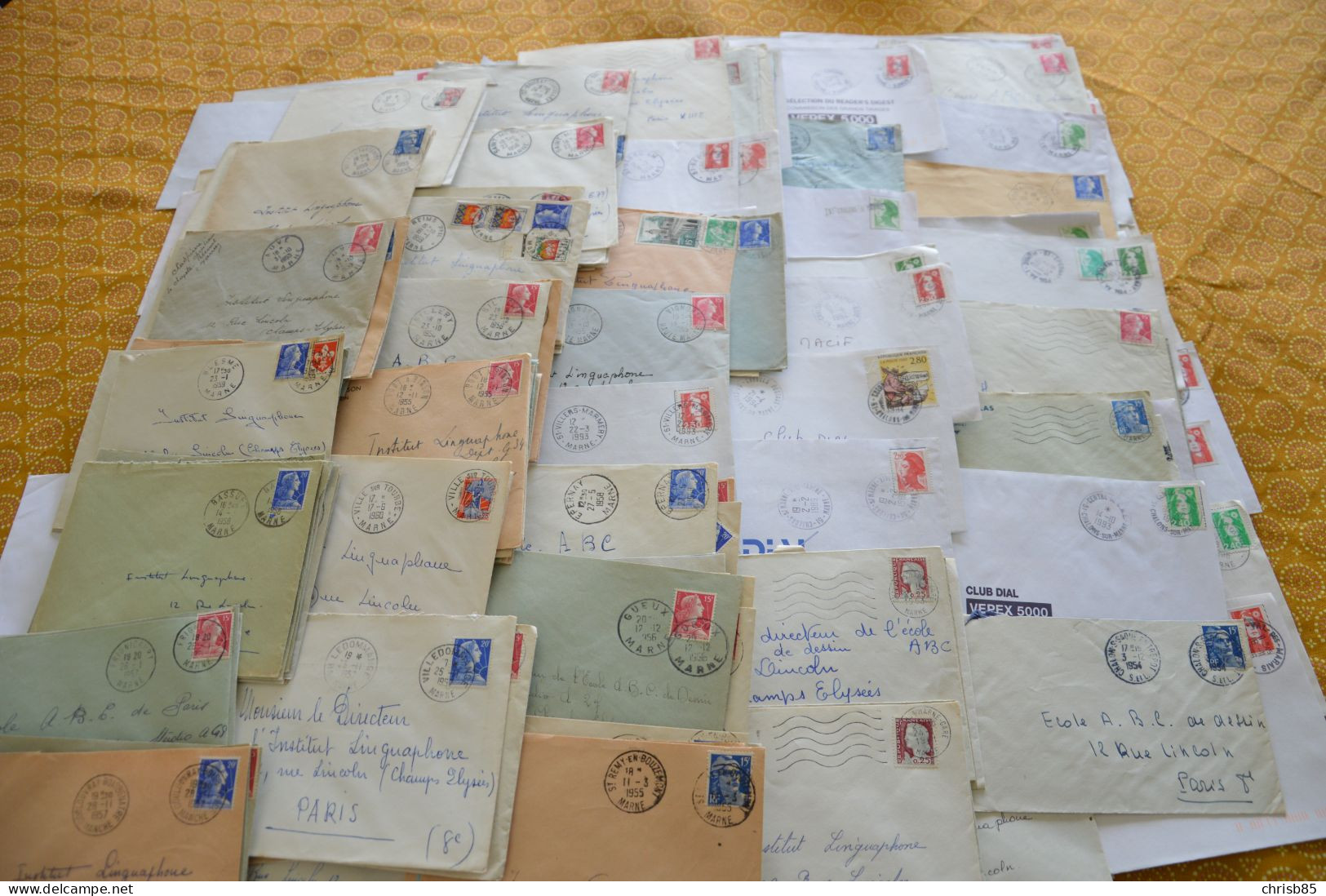 Lot Années 1950 1990 Oblitérations Département De LA MARNE 51 Environ 800 Enveloppes Entières - Handstempel