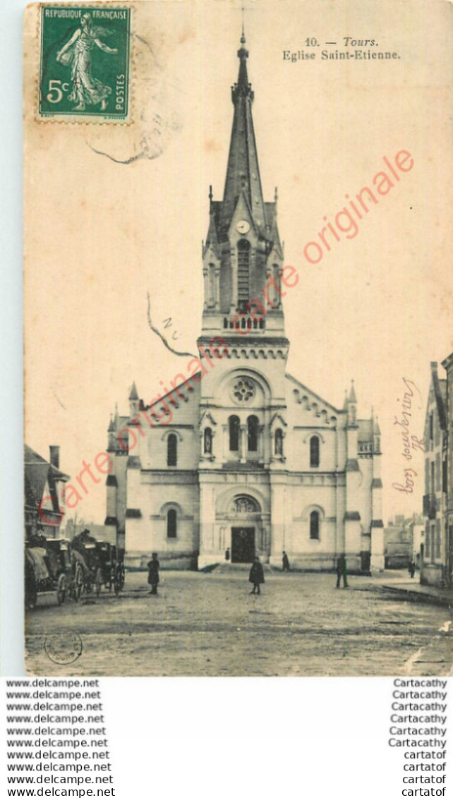 37.  TOURS .  Eglise Saint-Etienne . - Tours