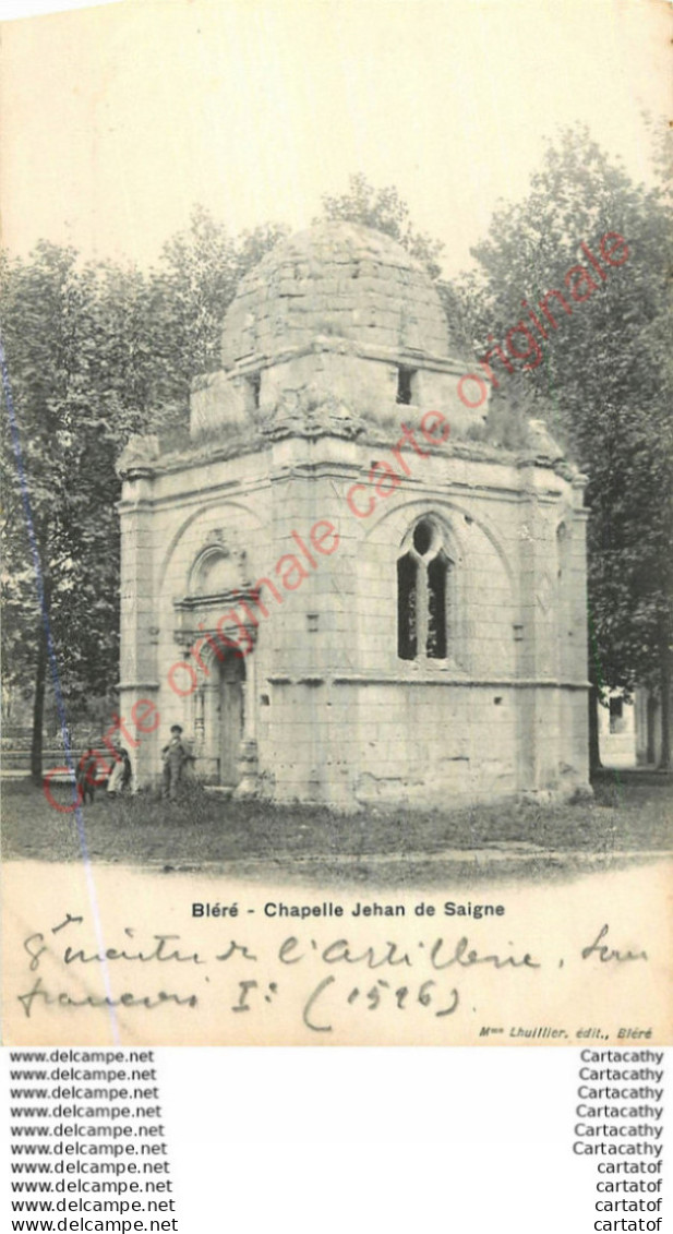 37.  BLERE .  Chapelle Jehan De Saigne . - Bléré