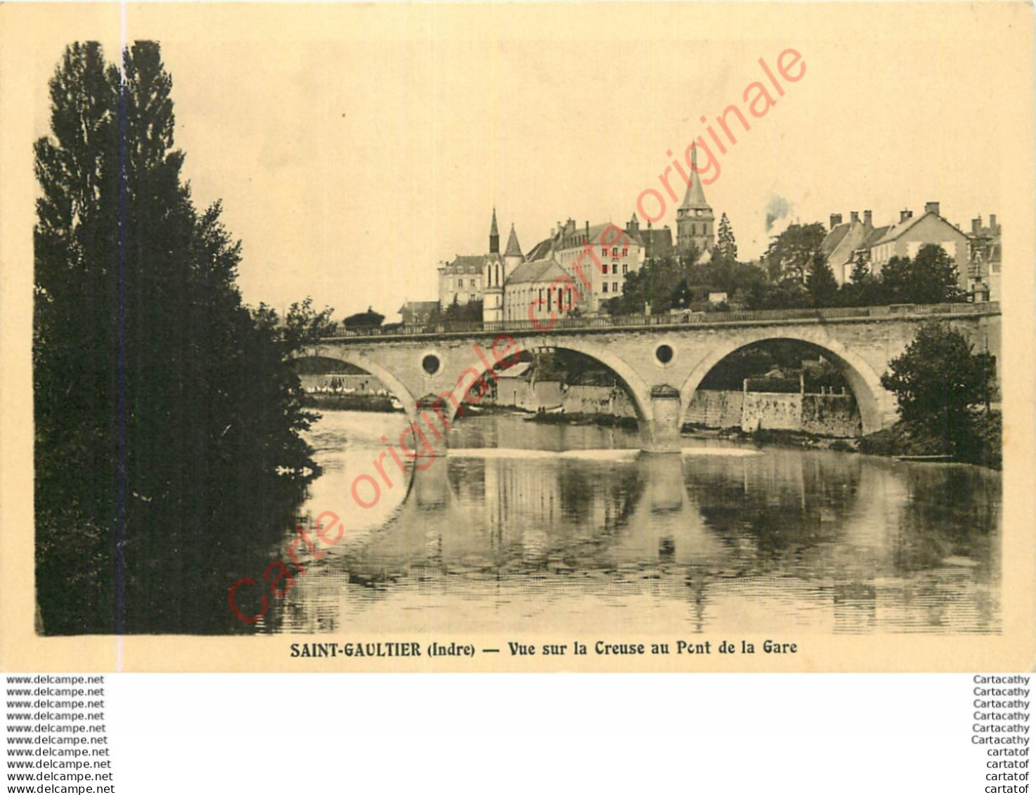 36.  SAINT GAULTIER .   Vue Sur La Creuse Au POnt De La Gare . - Sonstige & Ohne Zuordnung