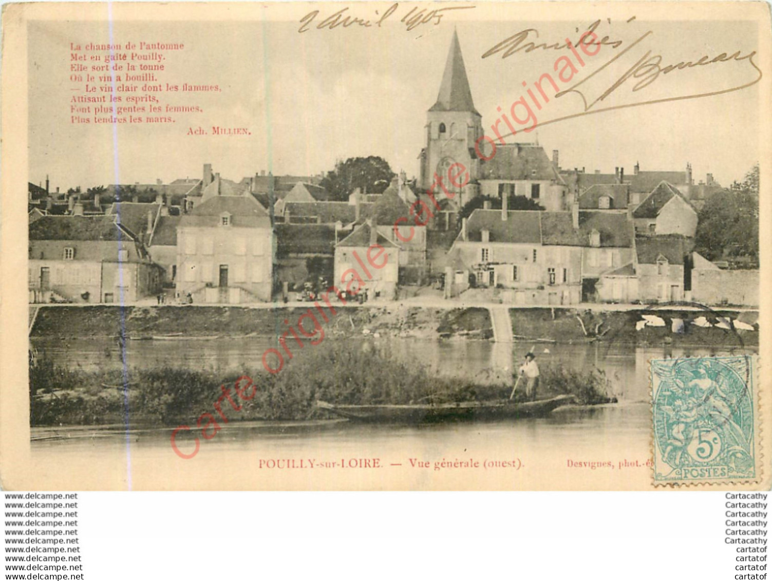 58.  POUILLY Sur LOIRE .  Vue Générale . - Pouilly Sur Loire