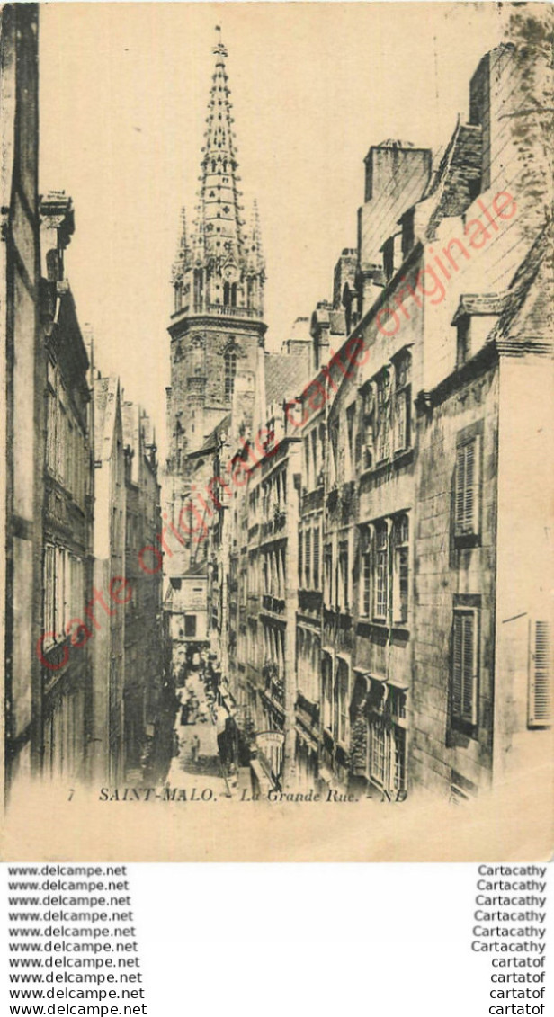 35.  SAINT MALO .  La Grande Rue . - Saint Malo