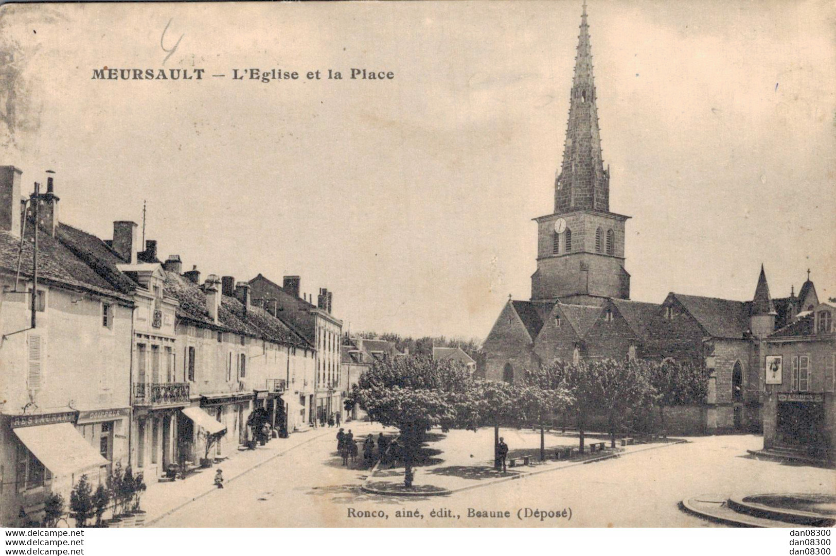 21 MEURSAULT L'EGLISE ET LA PLACE - Meursault