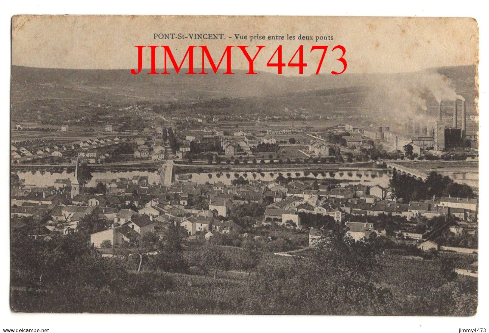 CPA - PONT-St-VINCENT En 1905 - Vue Prise Entre Les Deux Ponts ( Canton De Neuve-Maison ) - Neuves Maisons