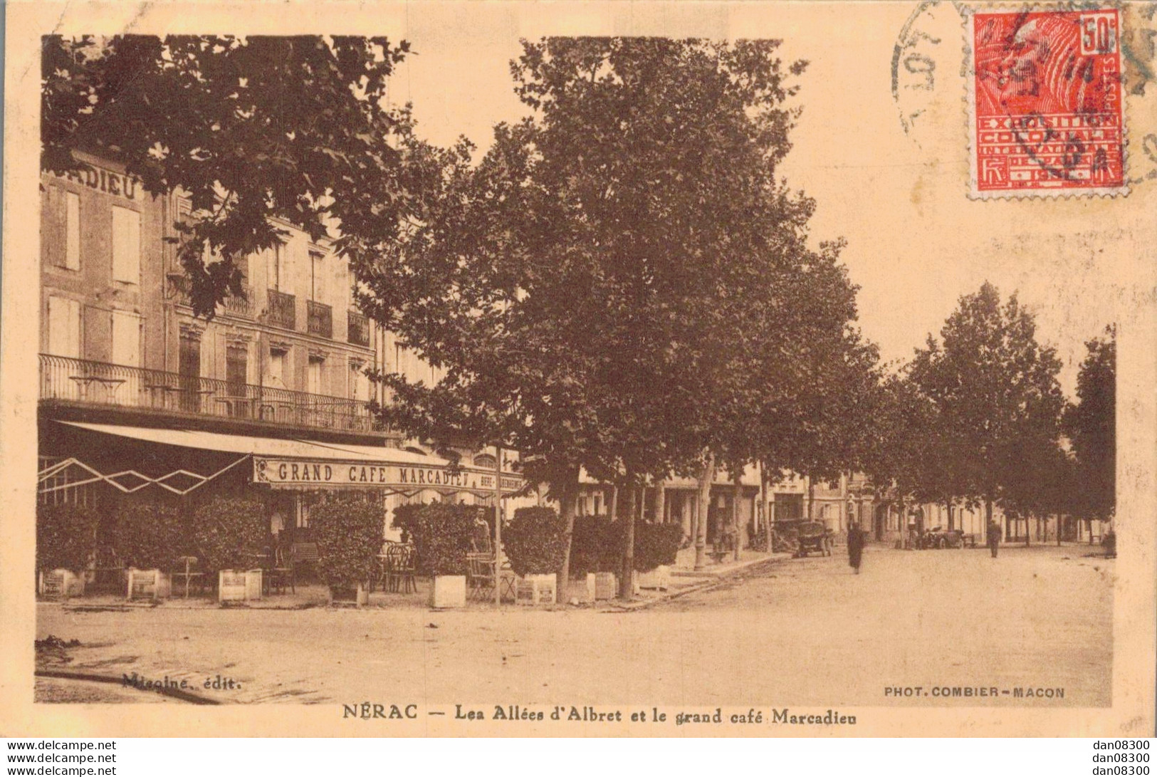 47 NERAC LES ALLEES D'ALBRET ET LE GRAND CAFE MARDADIEU - Nerac