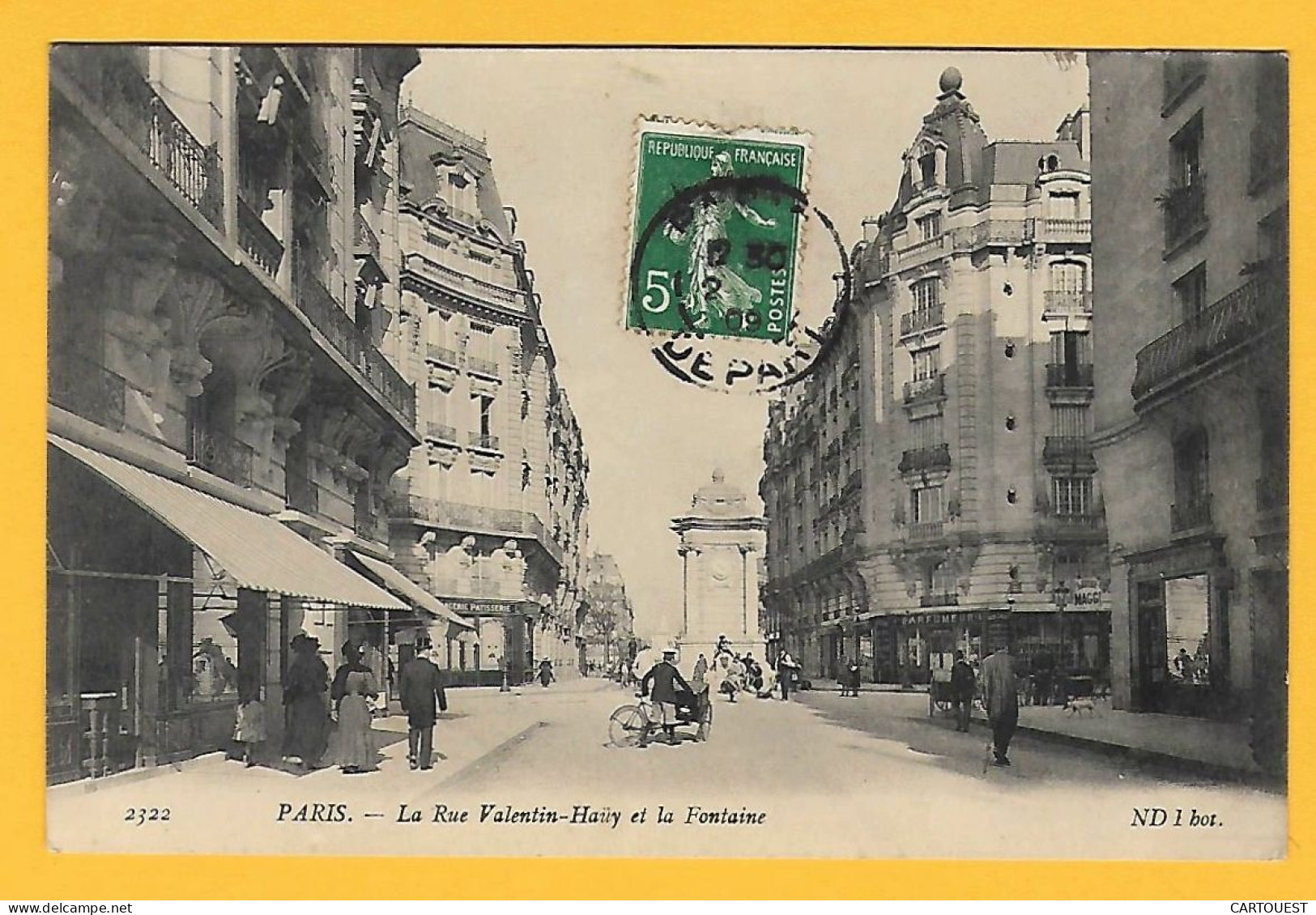 CPA PARIS - Arrondissement 15 - La Rue Valentin Haüy 1909 ( Cliché Très Peu Courant ) - Arrondissement: 15