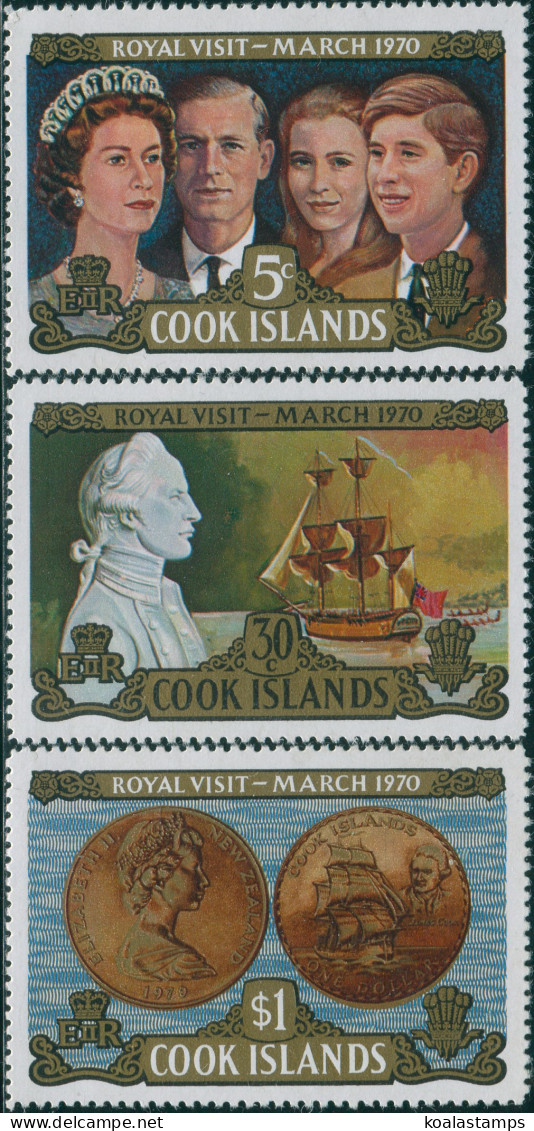 Cook Islands 1970 SG328-330 Royal Visit Set MNH - Cook