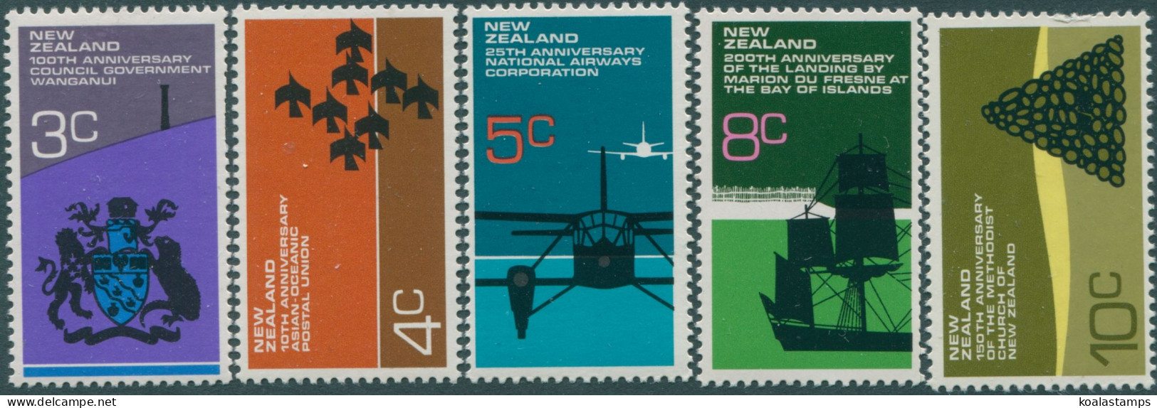 New Zealand 1972 SG978-982 Anniversaries Set MNH - Other & Unclassified