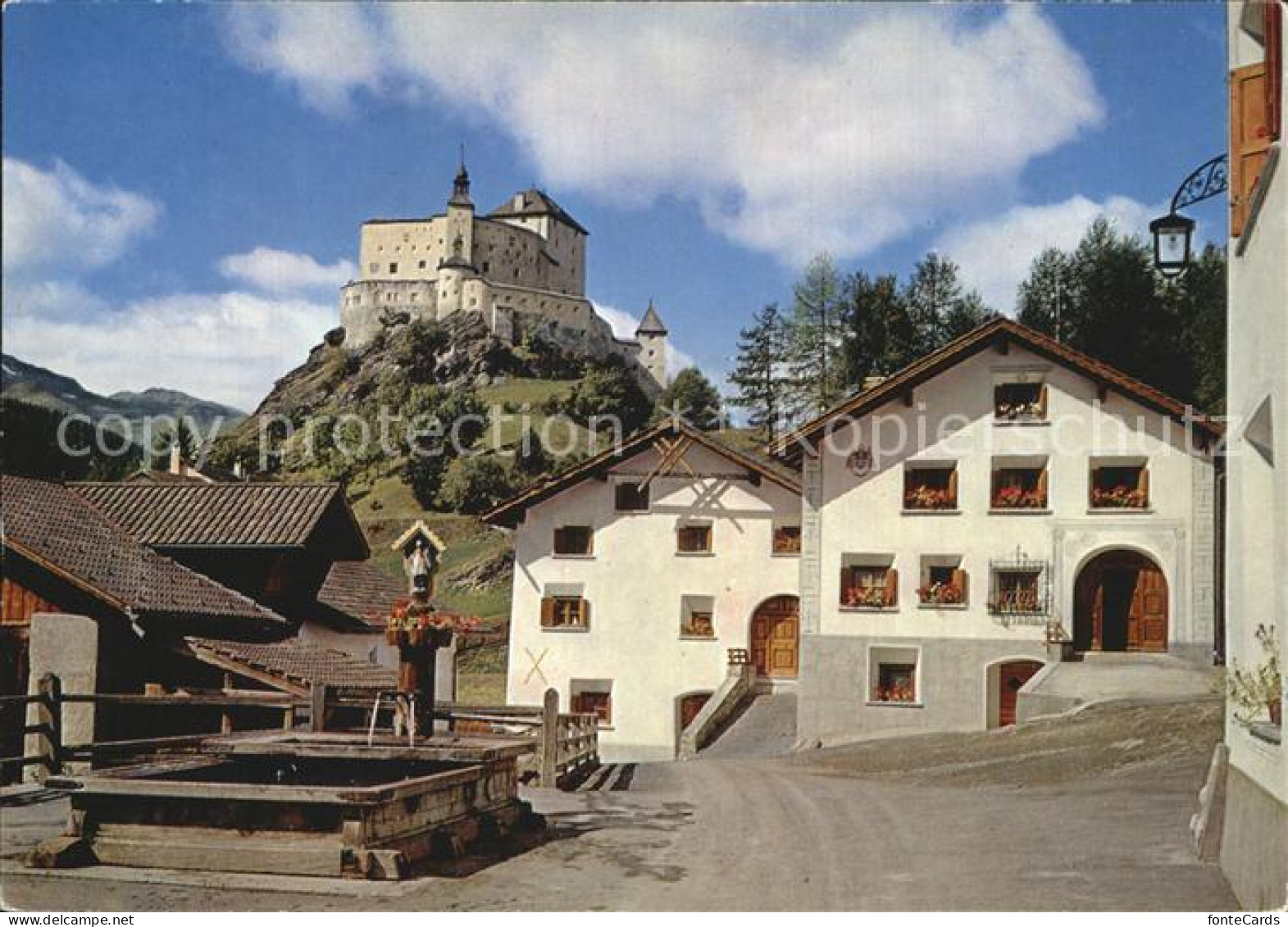 12434474 Tarasp Schloss Mt Dorfpartie Tarasp - Other & Unclassified