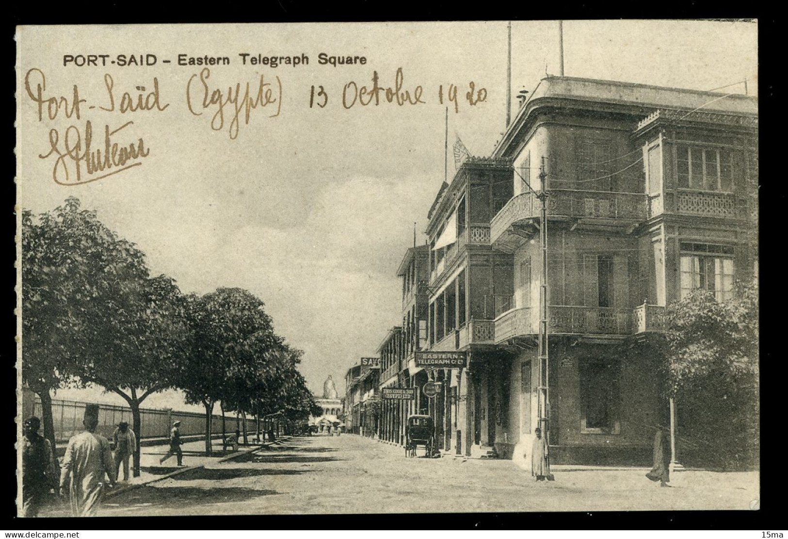 Port Said Eastern Telegraph Square 1920 - Port-Saïd