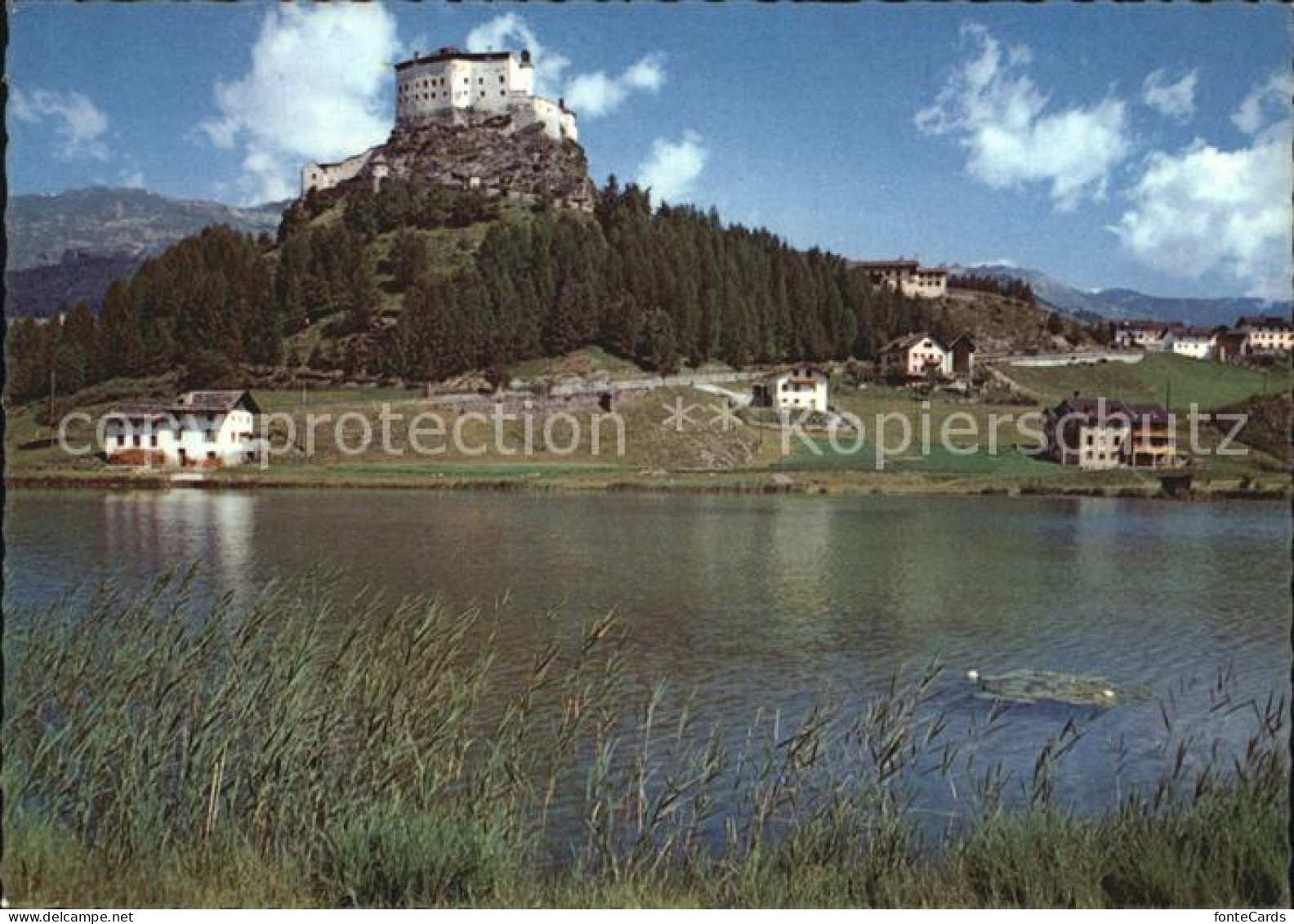 12433834 Scuol Tarasp Vulpera Partie Am See Blick Zum Schloss Alpines Heilbad Sc - Other & Unclassified
