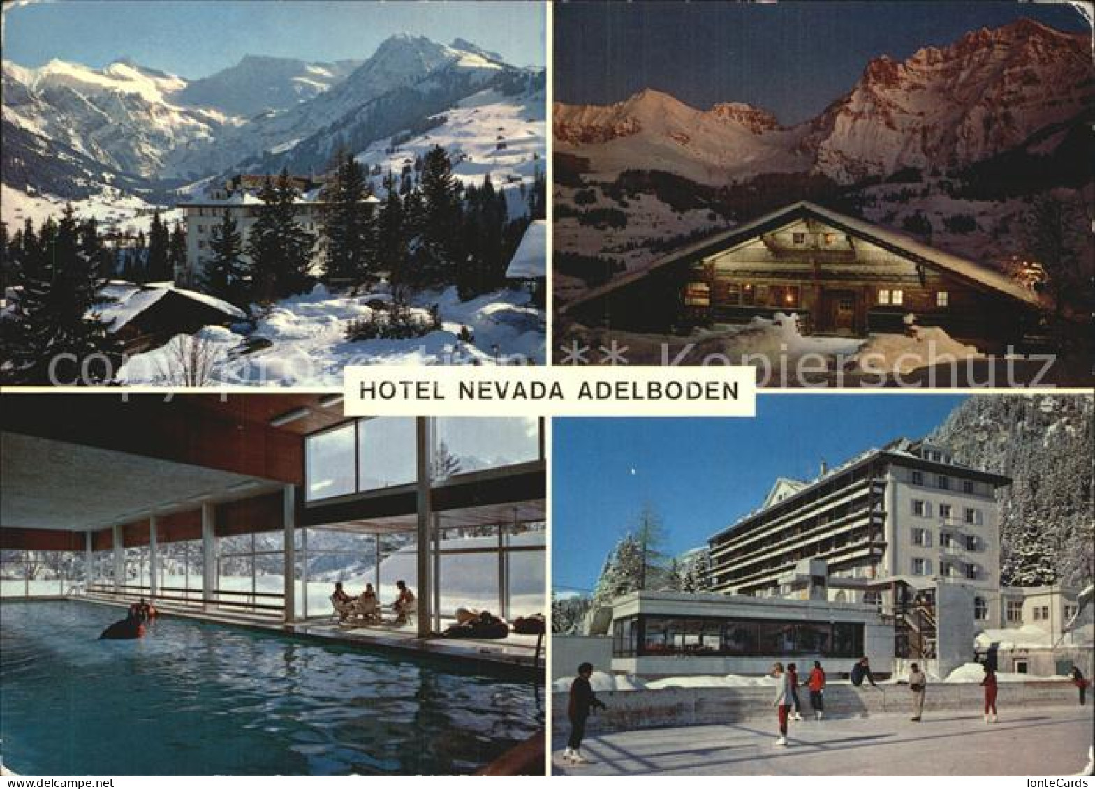 12433822 Adelboden Hotel Nevada Hallenbad Kunsteisbahn Taverne Alpenpanorama Win - Other & Unclassified