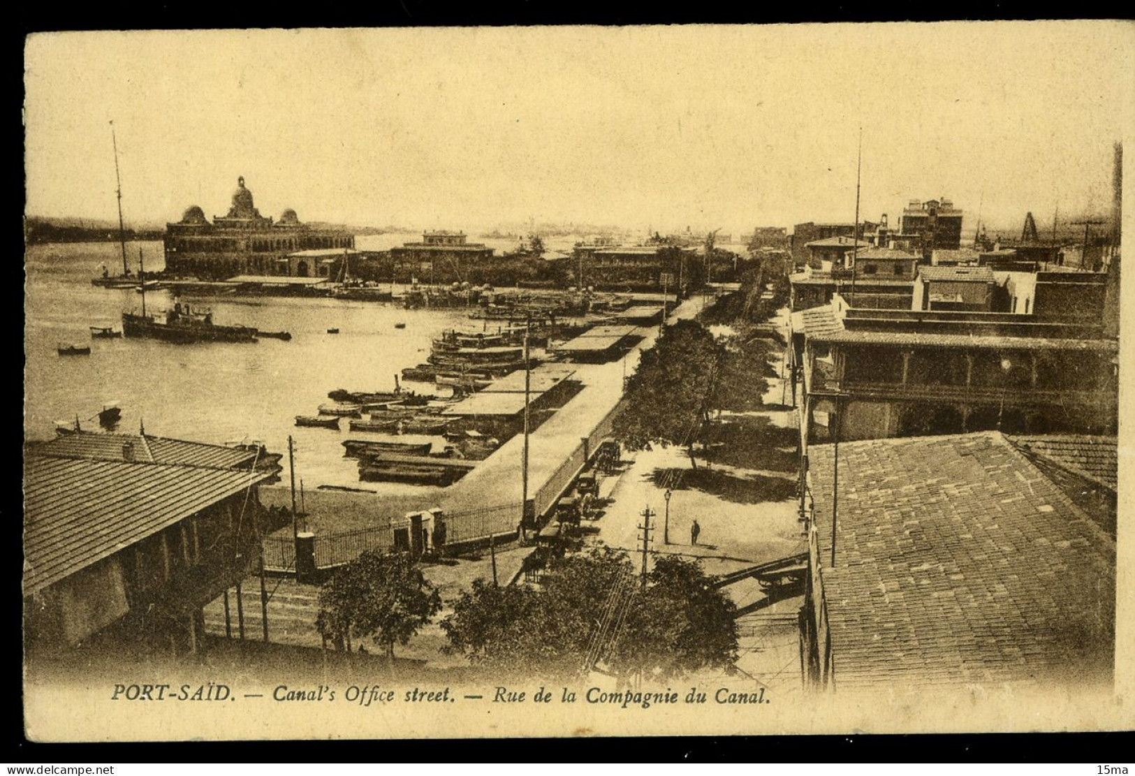 Port Said Canal's Office Street Rue De La Compagnie Du Canal 1930 BEHAR - Port Said