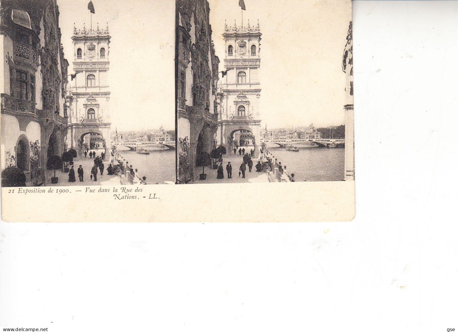 BELGIO  - Exposition De 1900 - Vue Dans  La Rue  Des Nations - LL (photo) - Andere & Zonder Classificatie