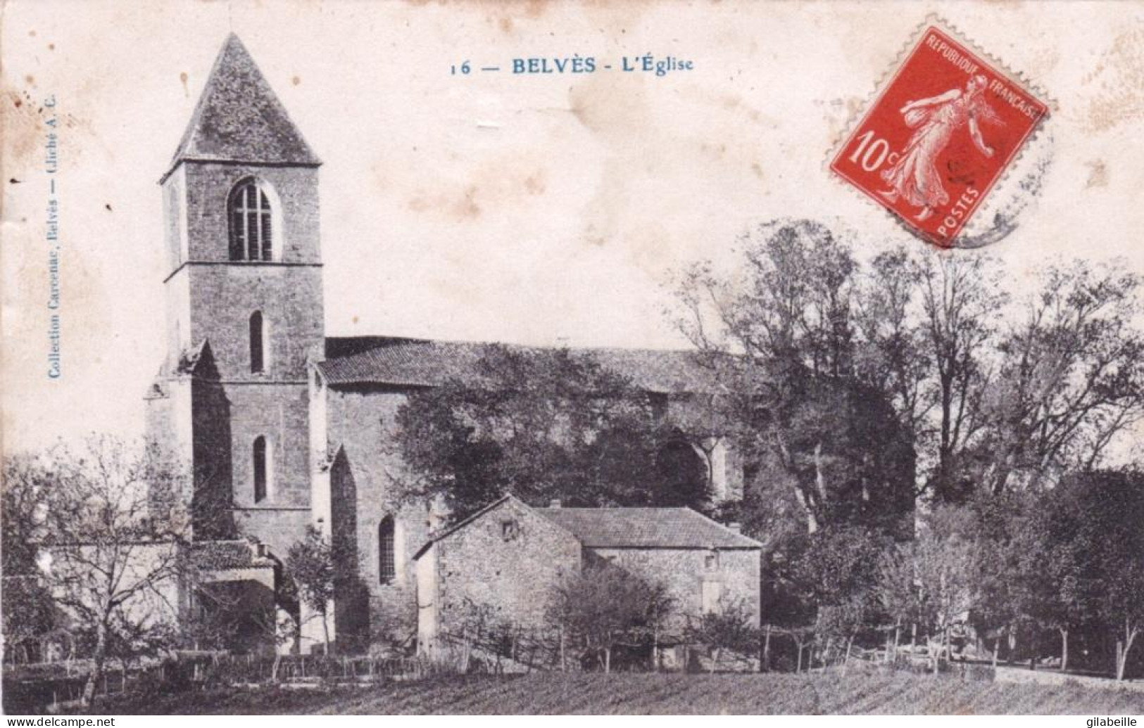 24 - Dordogne - BELVES - L'église - Andere & Zonder Classificatie