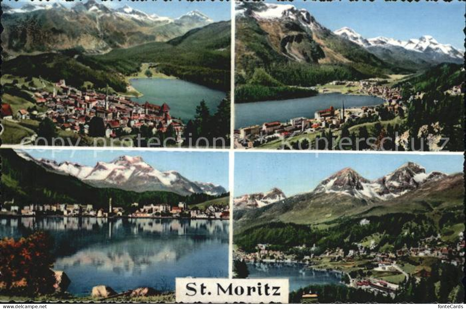 12431418 St Moritz GR Panorama Teilansichten St. Moritz - Autres & Non Classés