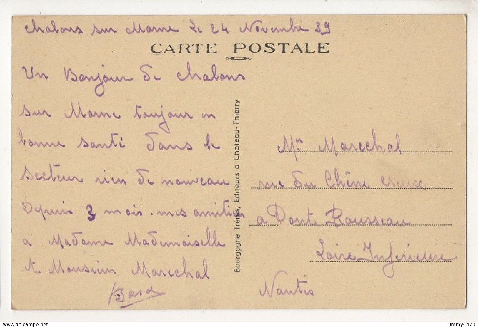 CPA - CHALONS-sur-MARNE En 1939 - Porte Sainte-Croix ( Rue Bien Animée ) N° 129 - Edit. Bourgogne Frères - Châlons-sur-Marne