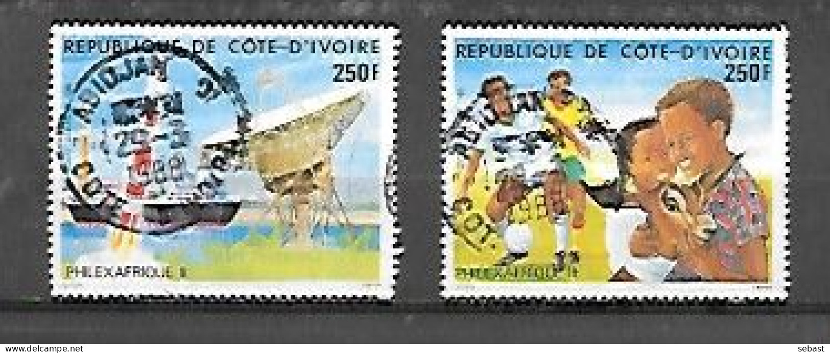 TIMBRE OBLITERE DE COTE D'IVOIRE DE 1985 N° MICHEL 878/79 - Côte D'Ivoire (1960-...)