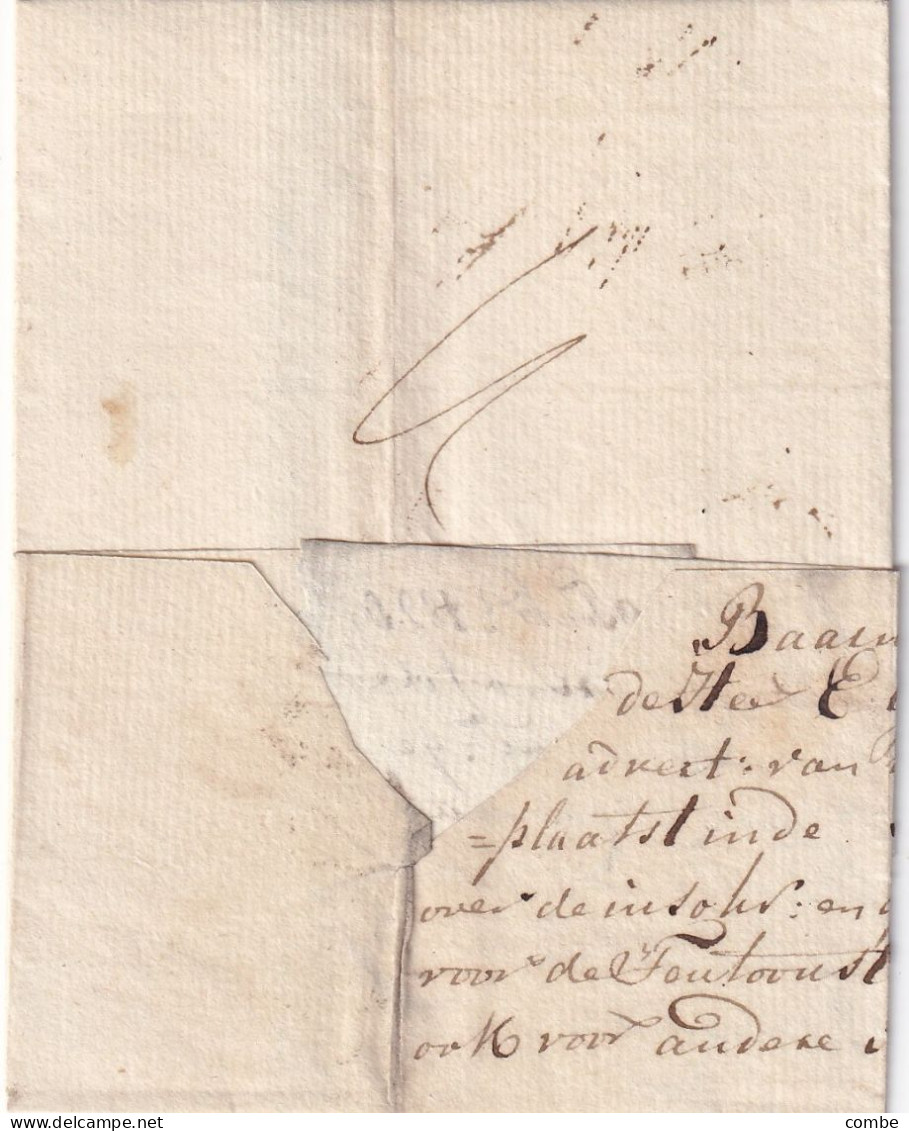 LETTRE. HOLLANDE. 20 FEB 1820. AMERSFOORT/FRANCO. DE BAARN. POUR HAARLEM - ...-1852 Préphilatélie