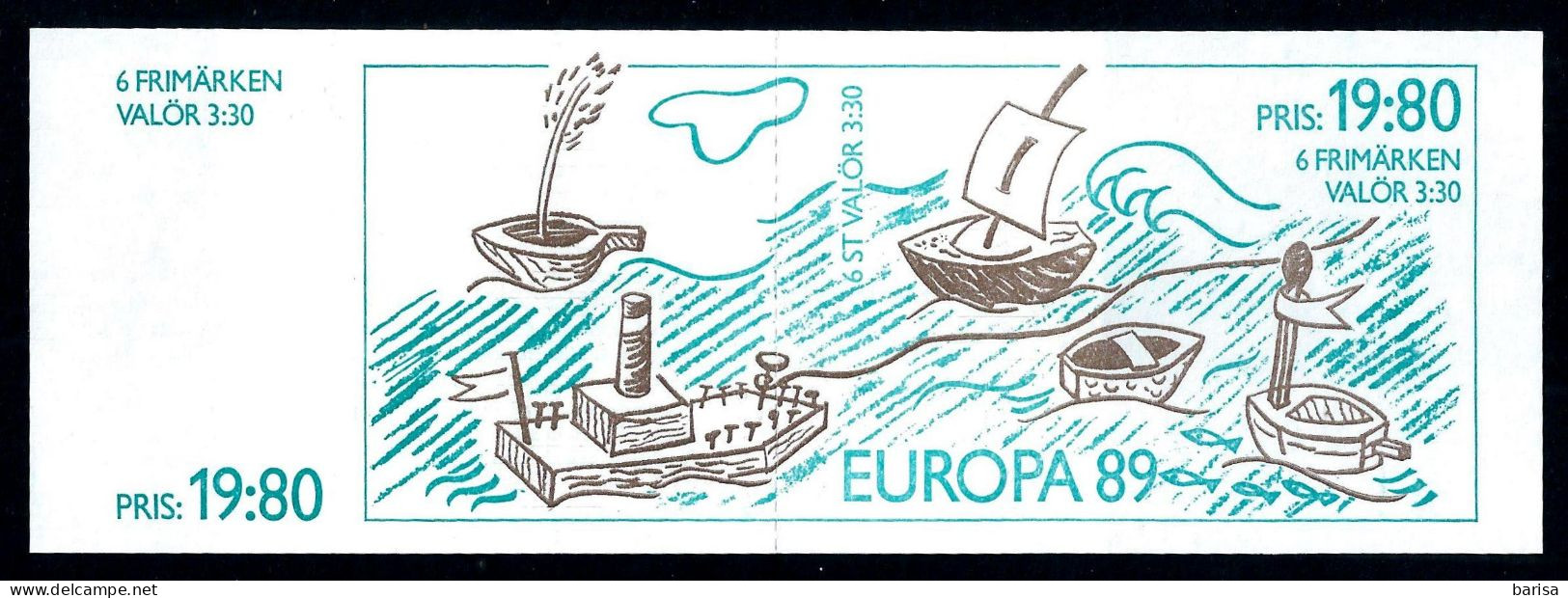 Sweden 1989:  Europa (C.E.P.T.) - Children's Games ** MNH - 1993