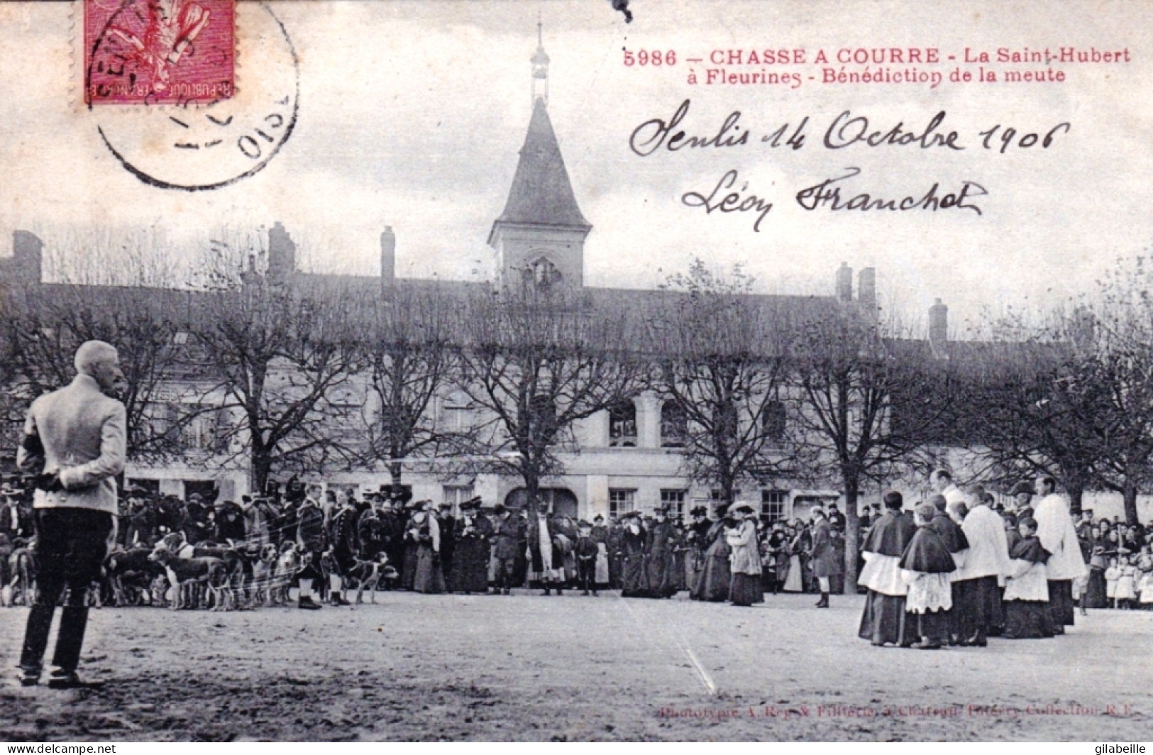  60 - Oise - FLEURINES - Chasse A Courre - La Saint Hubert - Bénédiction De La Meute - Autres & Non Classés