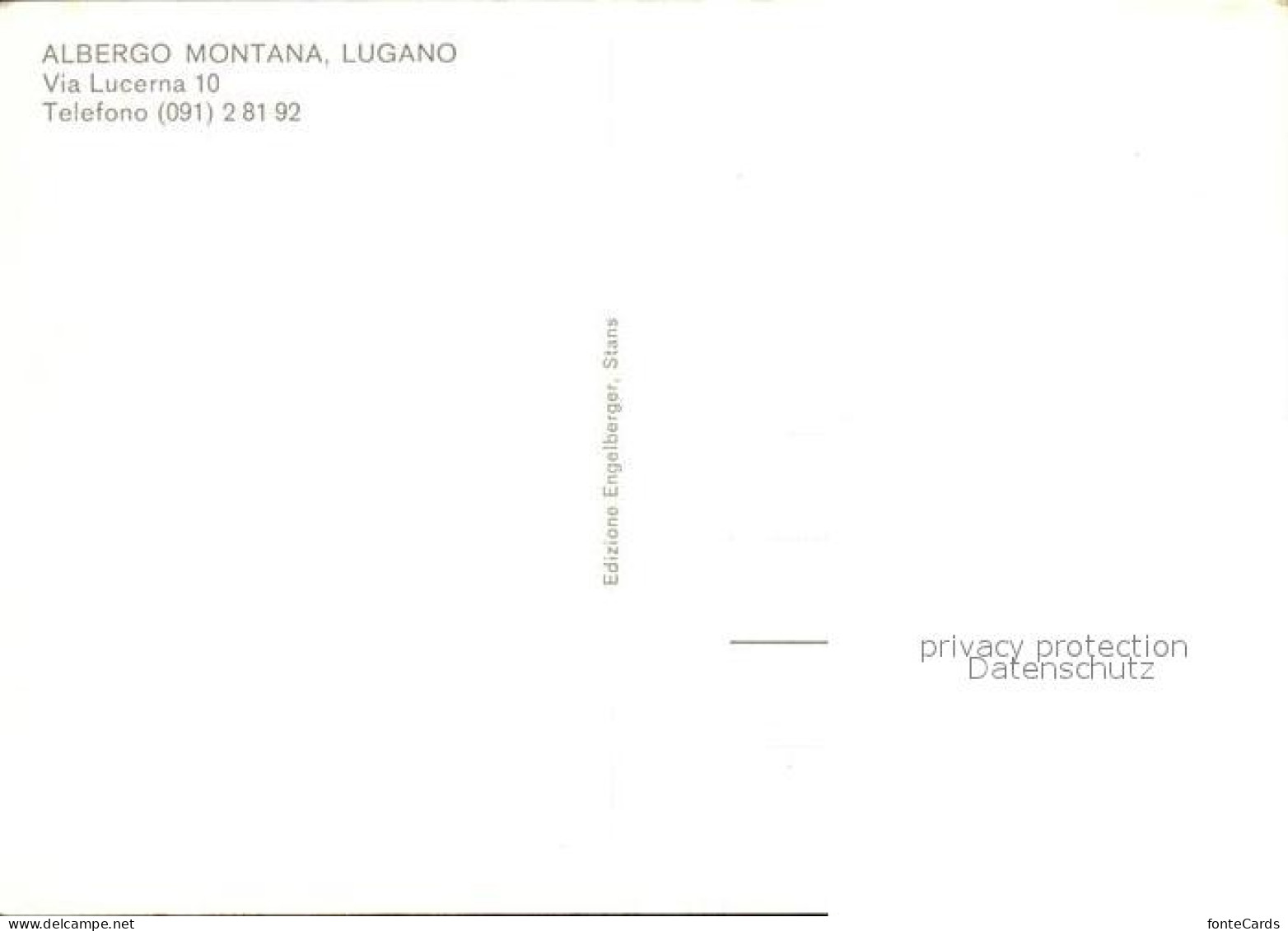 12429744 Lugano TI Albergo Montana Lugano - Autres & Non Classés